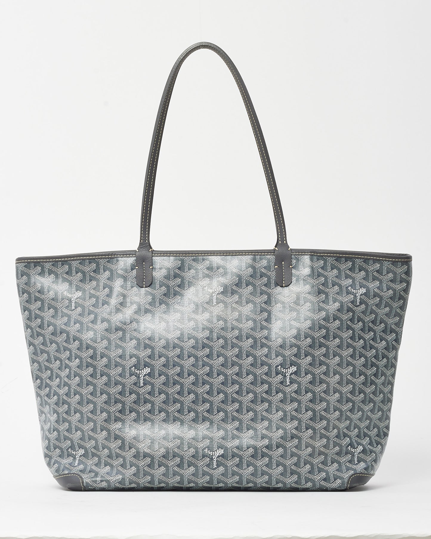 Goyard Grey Goyardine Coated Canvas Artois PM Tote Bag