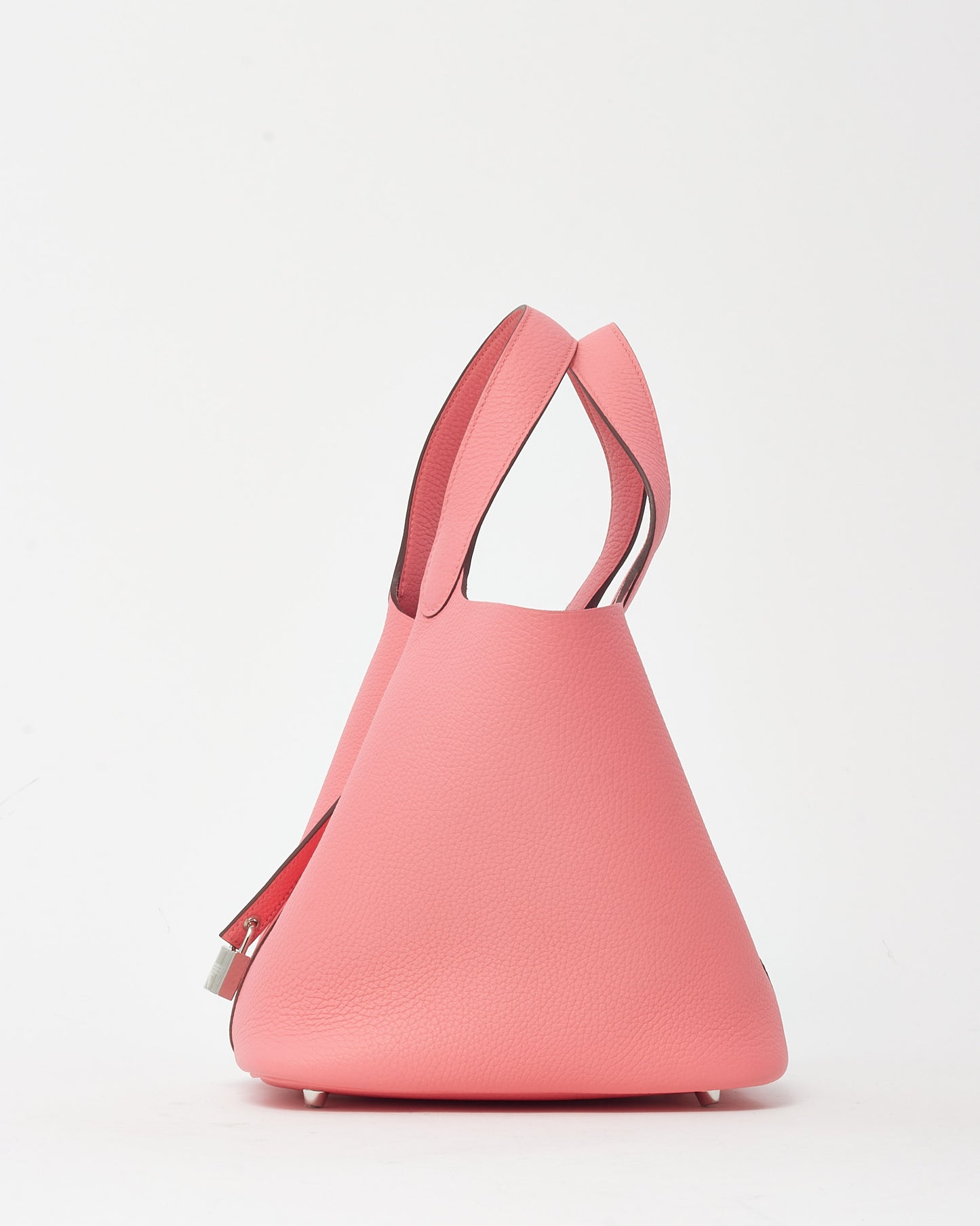 Hermès Pink Rose Azalee Clemence Leather Picotin 22 PHW