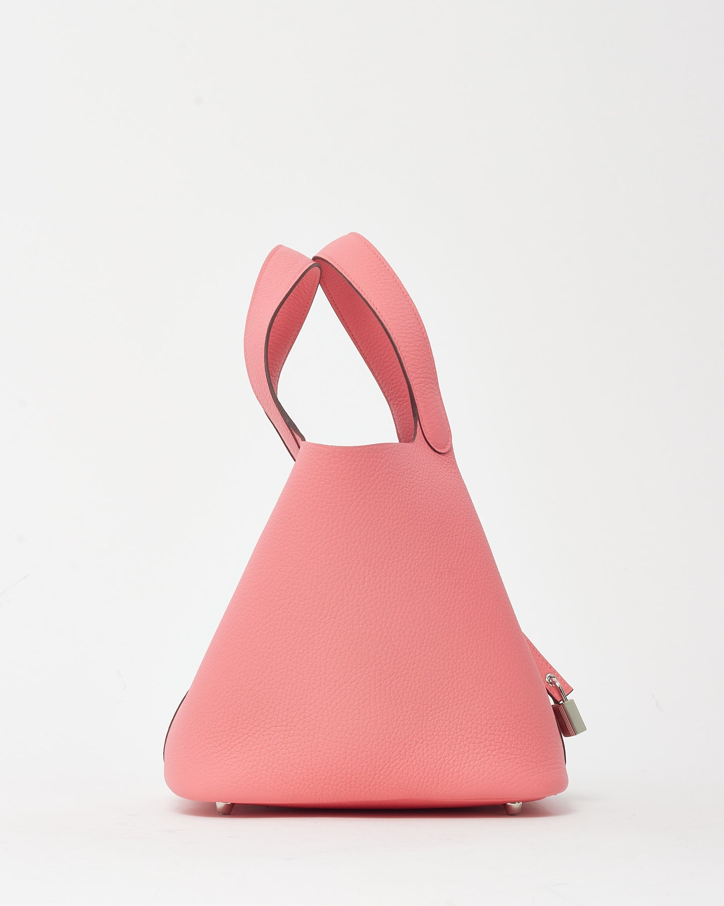 Hermès Pink Rose Azalee Clemence Leather Picotin 22 PHW