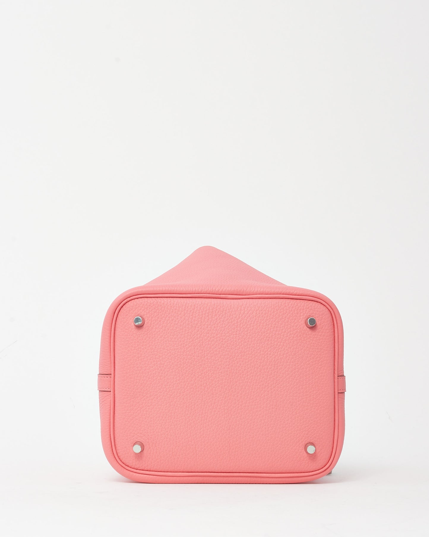 Hermès Pink Rose Azalee Clemence Leather Picotin 22 PHW