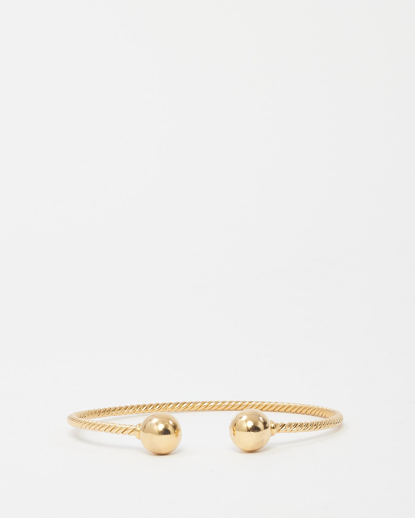 David Yurman 18K Yellow Gold With Gold Domes Solari Cablespira 2.6MM Bracelet