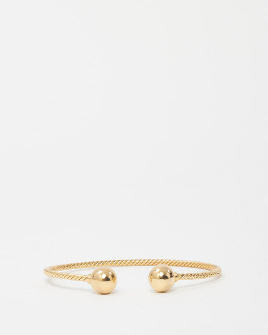 David Yurman 18K Yellow Gold With Gold Domes Solari Cablespira 2.6MM Bracelet