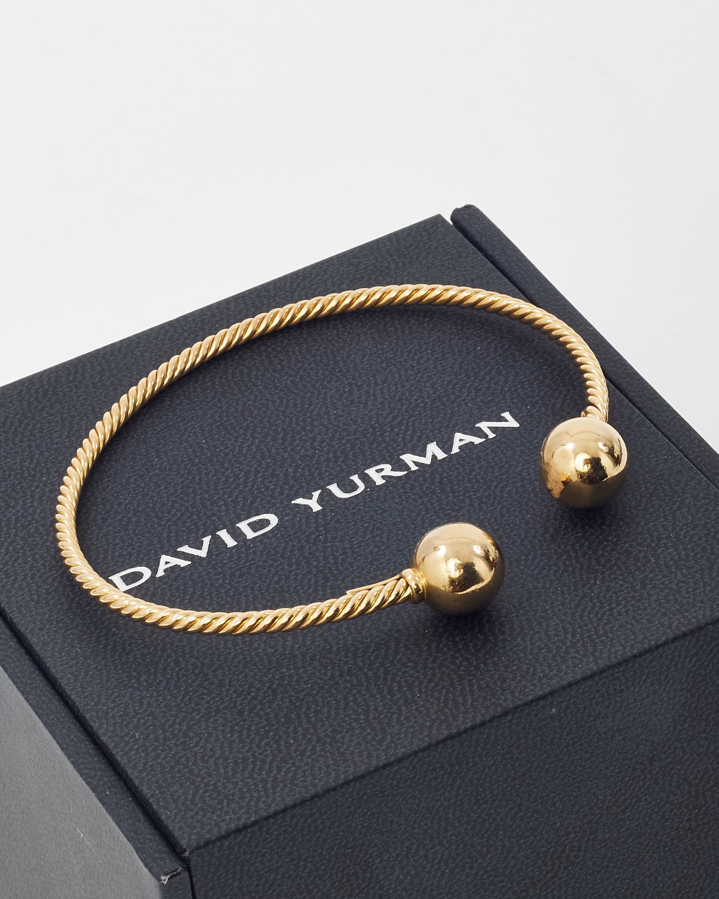 David Yurman 18K Yellow Gold With Gold Domes Solari Cablespira 2.6MM Bracelet