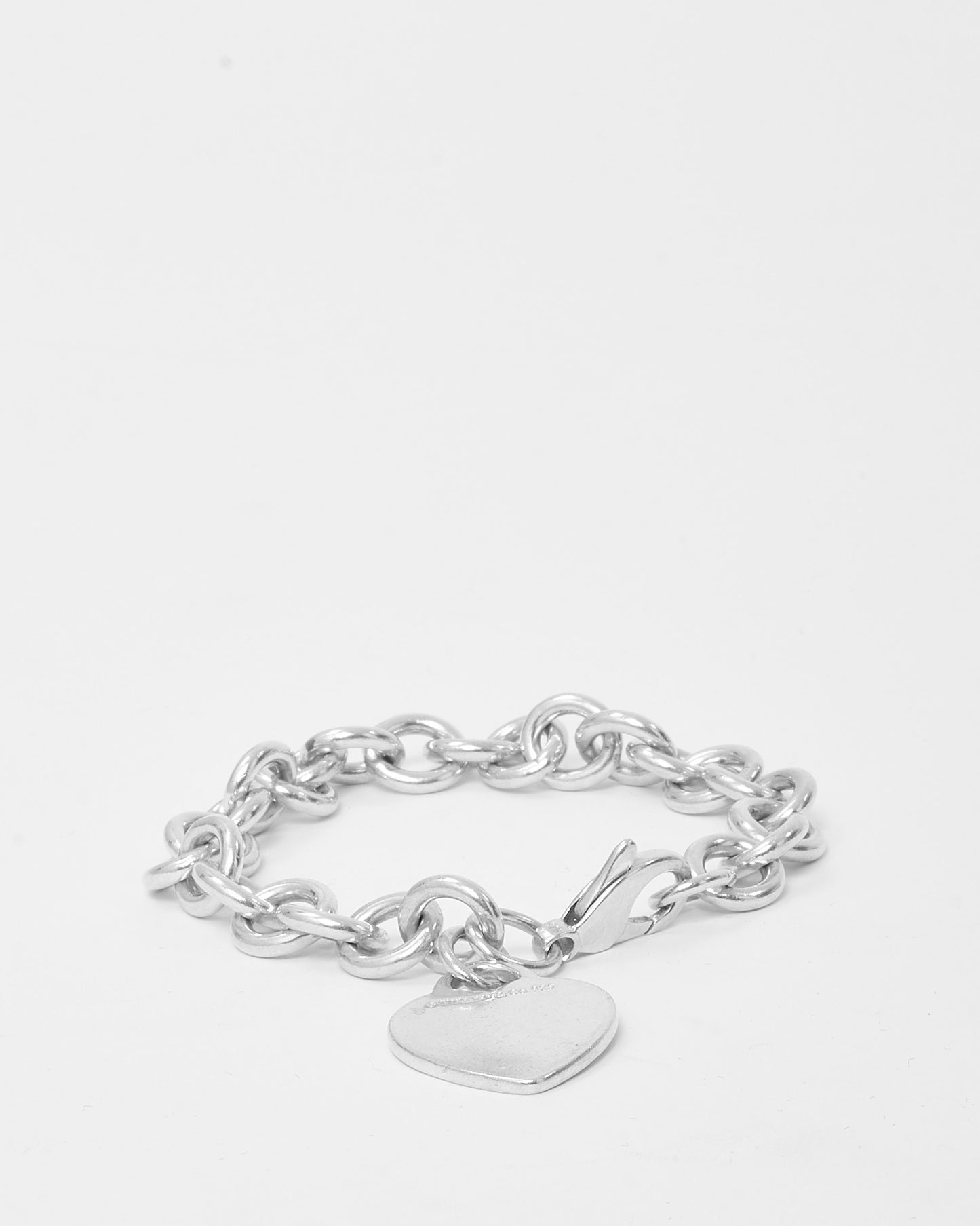 Tiffany & Co. Sterling Silver Heart Tag Charm Bracelet