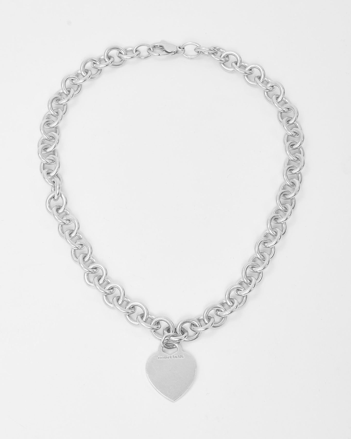Tiffany & Co. Sterling Silver Plain Heart Tag Necklace