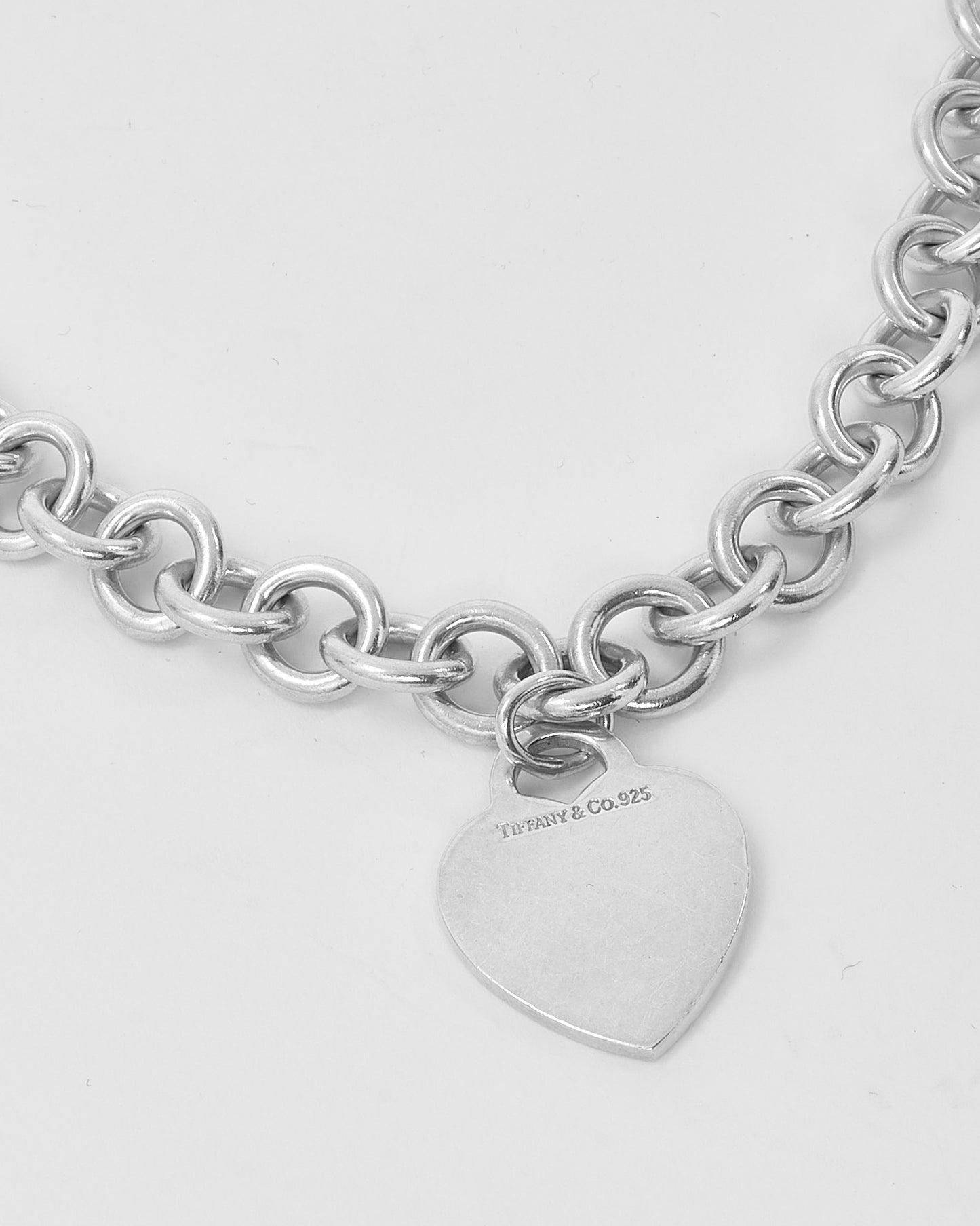 Tiffany & Co. Sterling Silver Plain Heart Tag Necklace