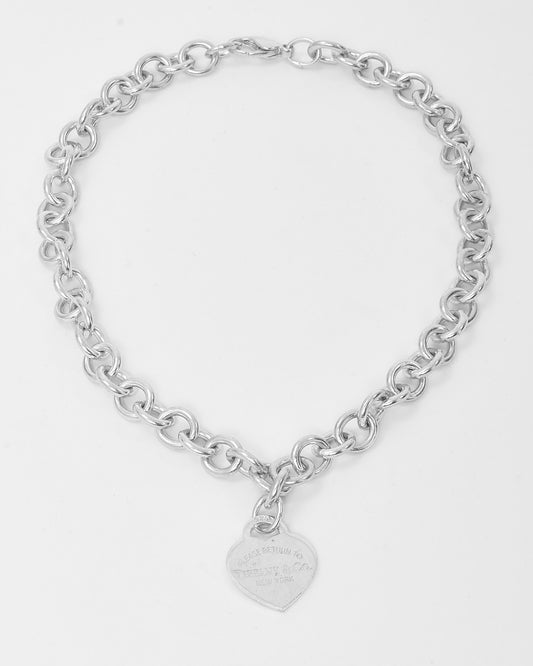 Tiffany & Co. Sterling Silver Return To Tiffany Heart Tag Necklace