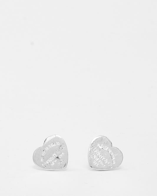 Tiffany & Co. Sterling Silver Return to Tiffany Heart Tag Stud Mini Earrings