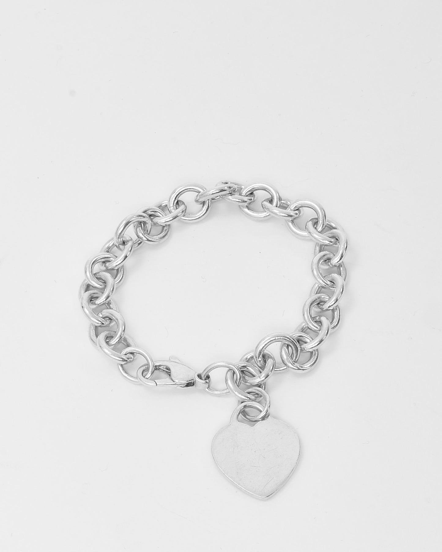Tiffany & Co. Sterling Silver Heart Tag Charm Bracelet