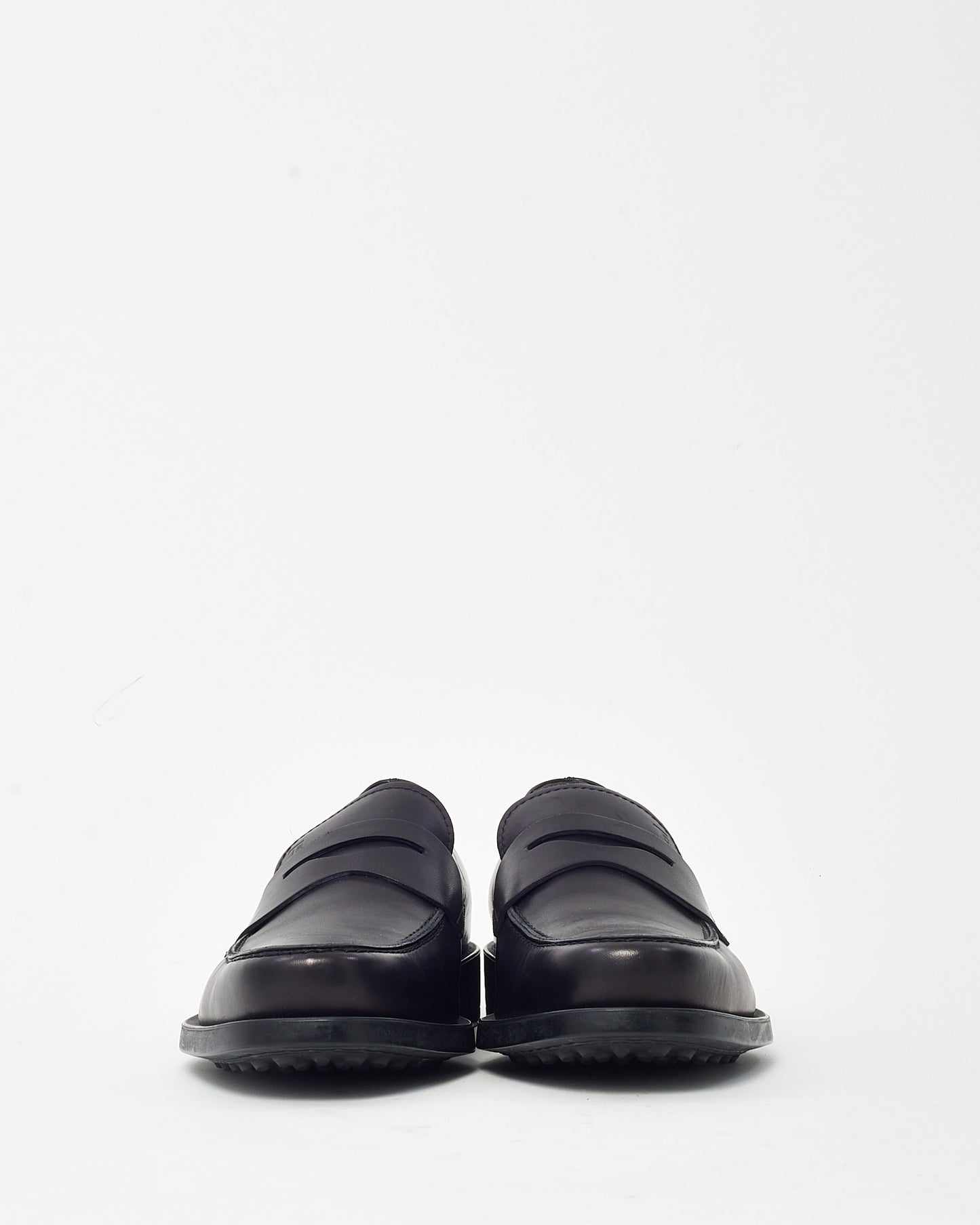 Tod's Men Black Leather Gommino Penny Loafers - 7.5 MEN