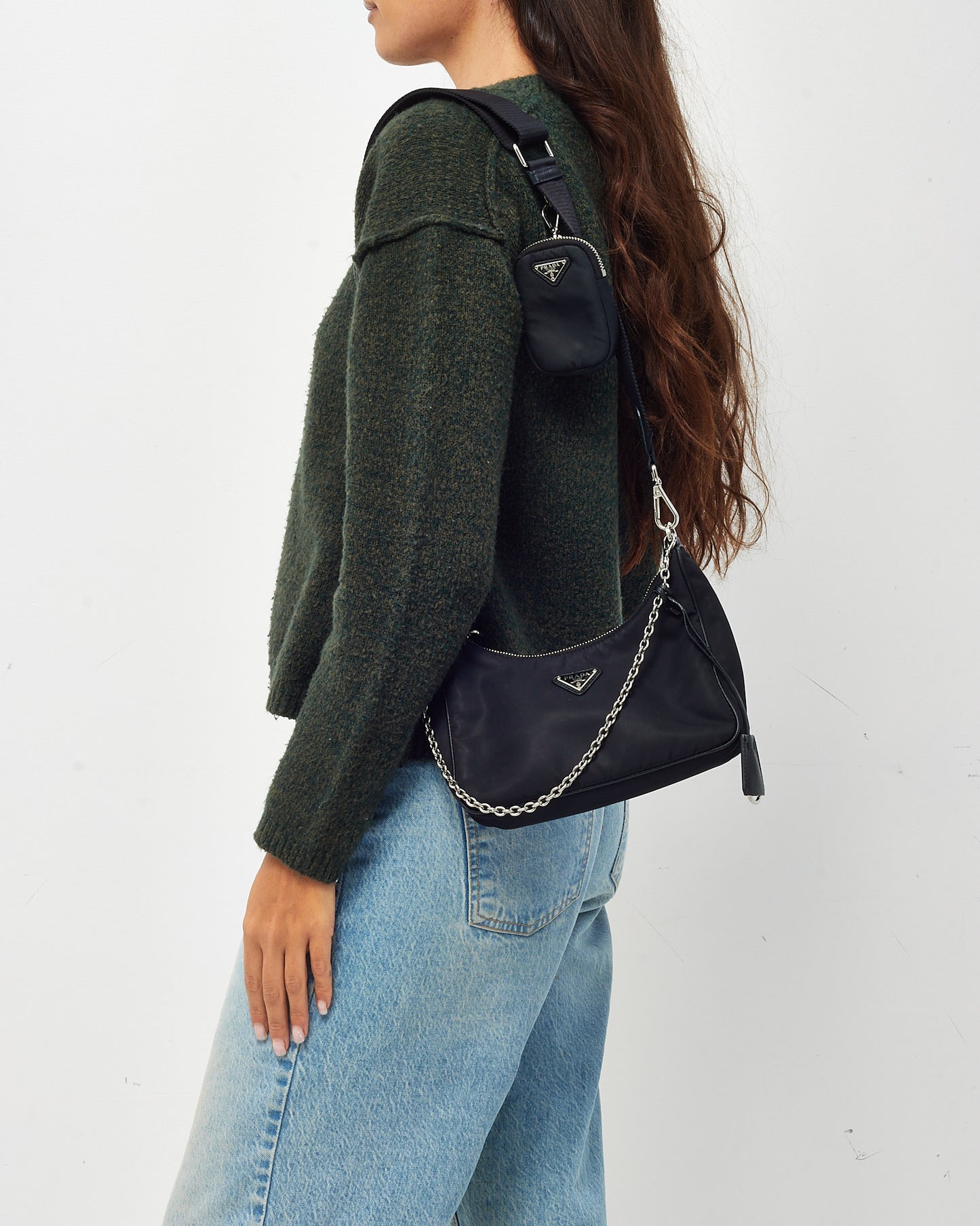 Prada Black Nylon 2005 Re-Nylon Edition Crossbody Bag