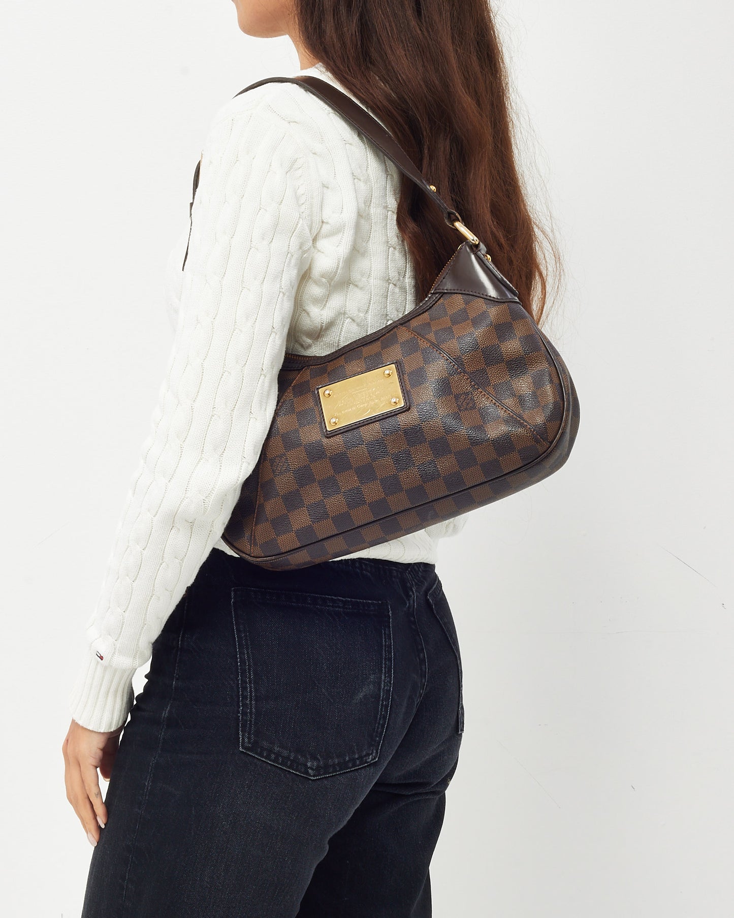 Louis Vuitton Damier Ebene Canvas Thames PM Shoulder Bag