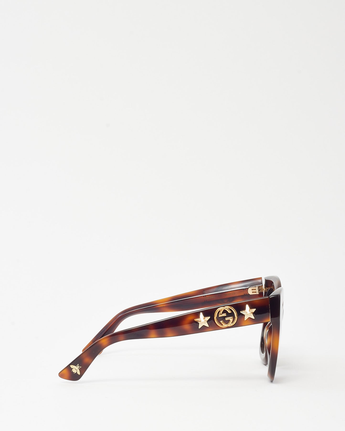 Gucci Brown Tortoise GG0208S Oversize Cat Eye Sunglasses