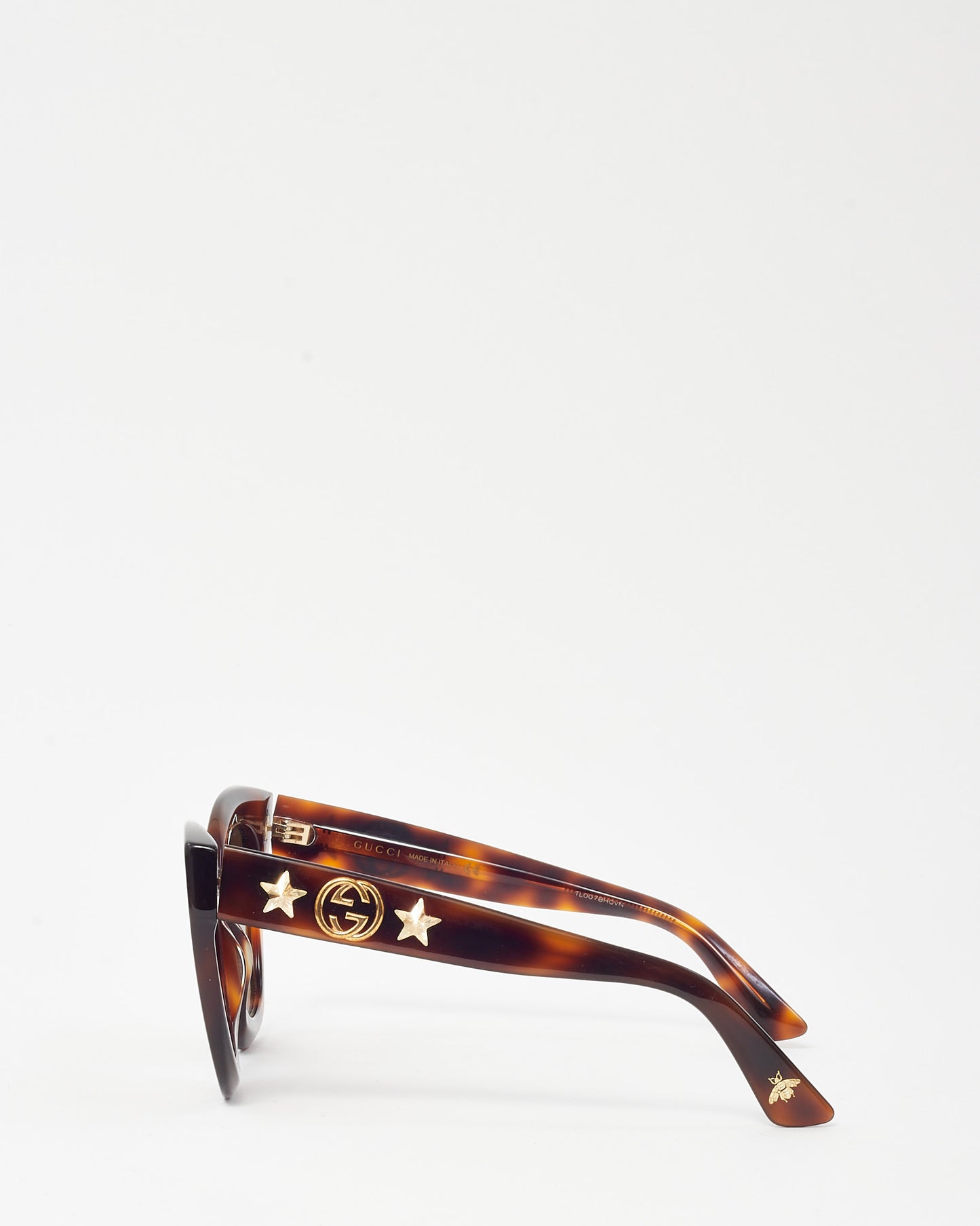Gucci Brown Tortoise GG0208S Oversize Cat Eye Sunglasses