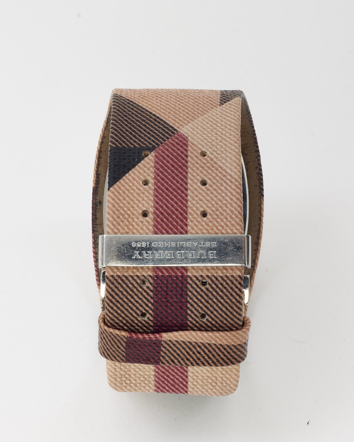 Burberry Stainless Steel and Leather Heritage Check Canvas BU4050 34mm Watch