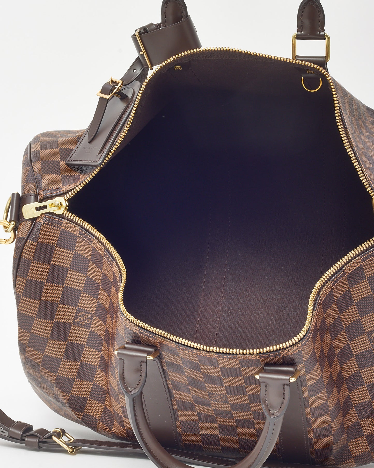 Louis Vuitton Damier Ebene Coated Canvas Keepall Bandoulière 45