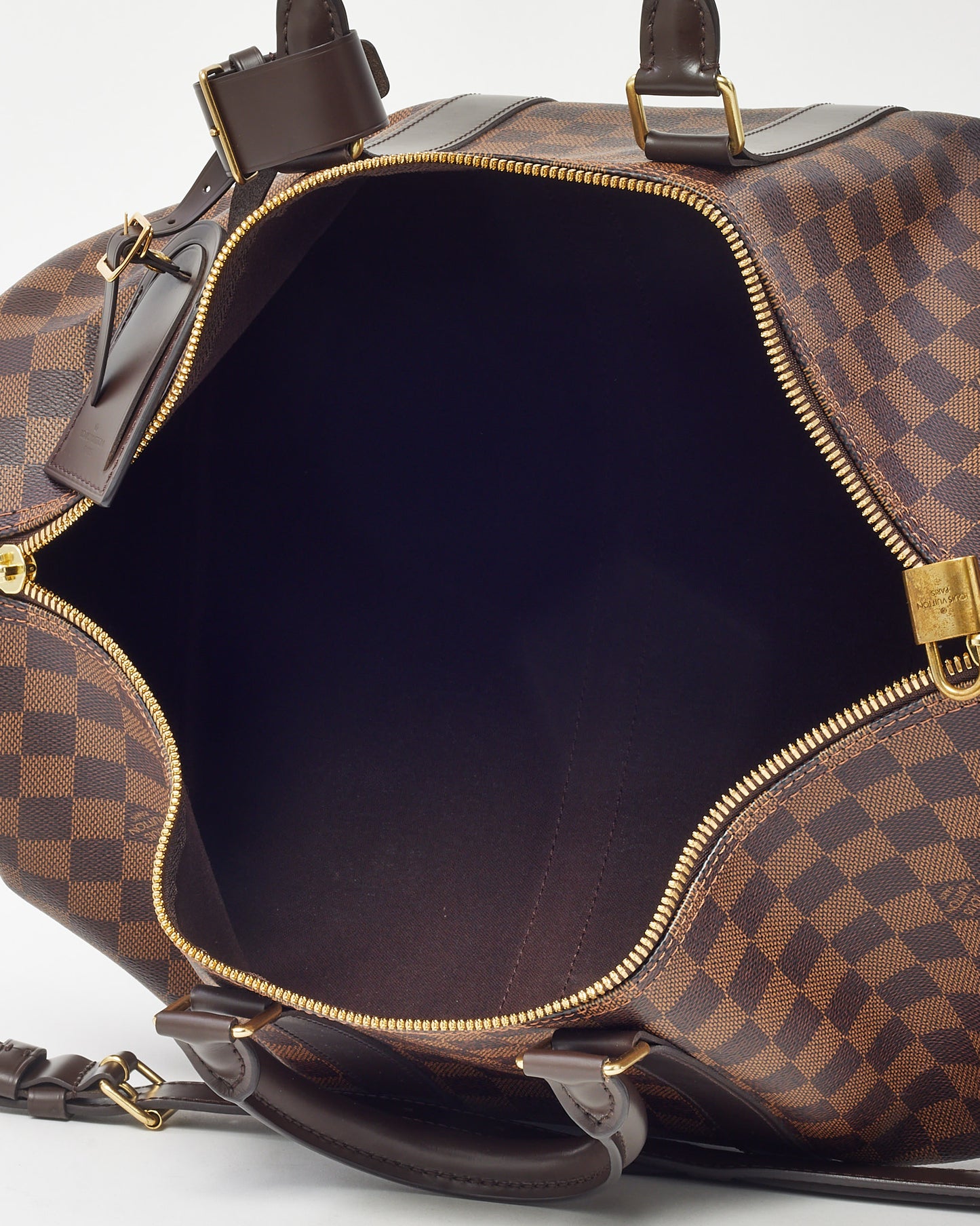 Louis Vuitton Damier Ebene Coated Canvas Keepall Bandoulière 45