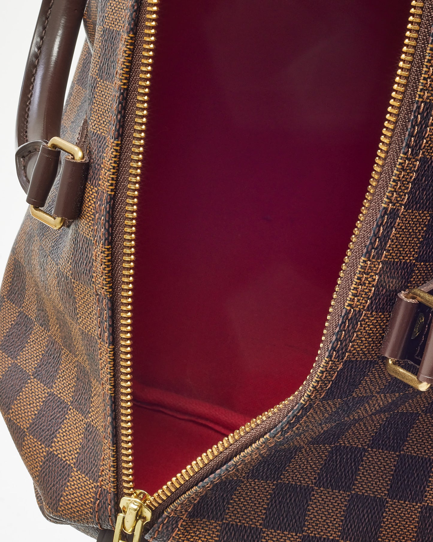 Louis Vuitton Damier Ebene Coated Canvas Speedy 35 Bag