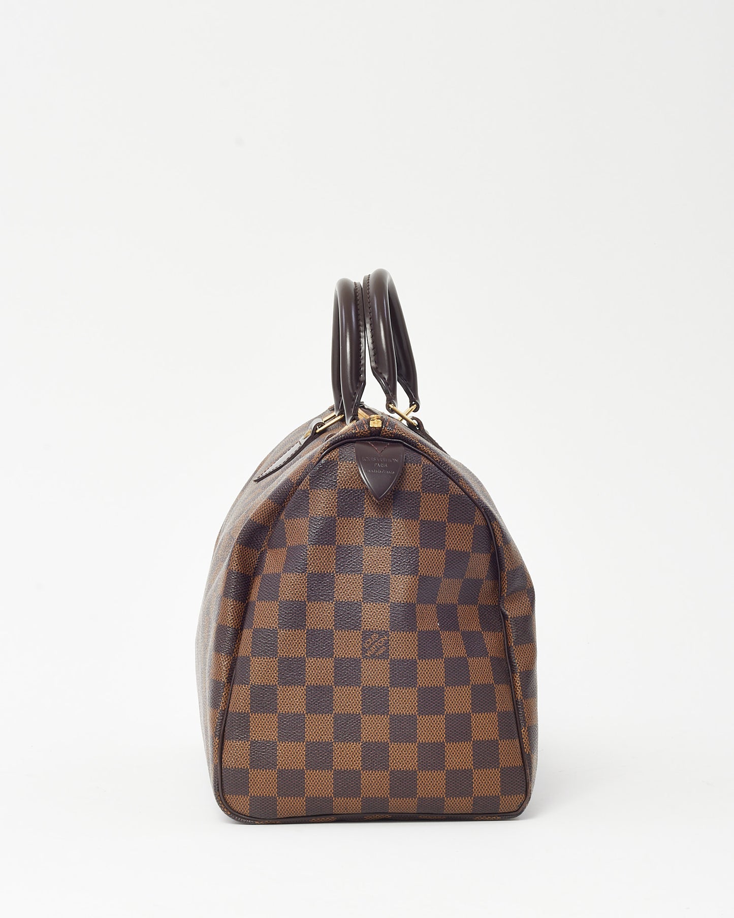 Louis Vuitton Damier Ebene Coated Canvas Speedy 35 Bag