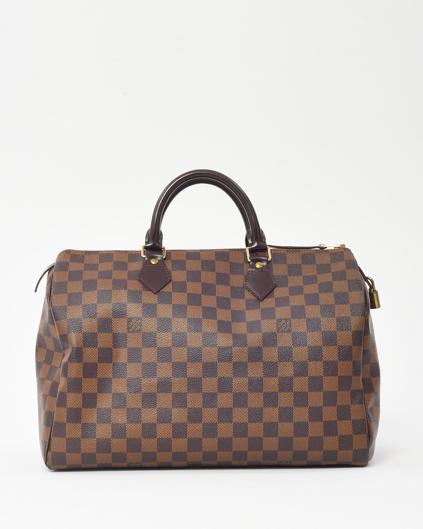 Louis Vuitton Damier Ebene Coated Canvas Speedy 35 Bag