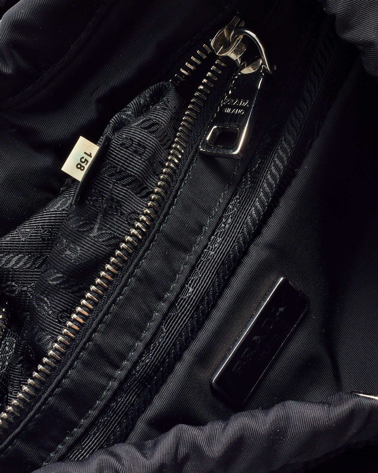 Prada Black Tessuto Nylon Logo Buckle 1BZ002 Backpack