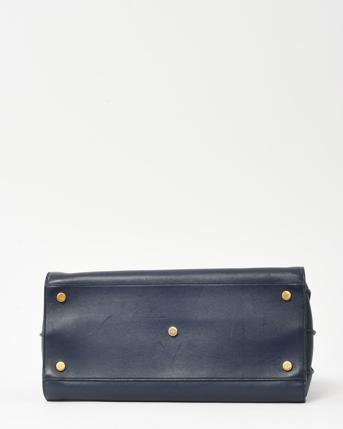 Saint Laurent Midnight Blue Calfskin Leather Large Sac de Jour Tote Bag