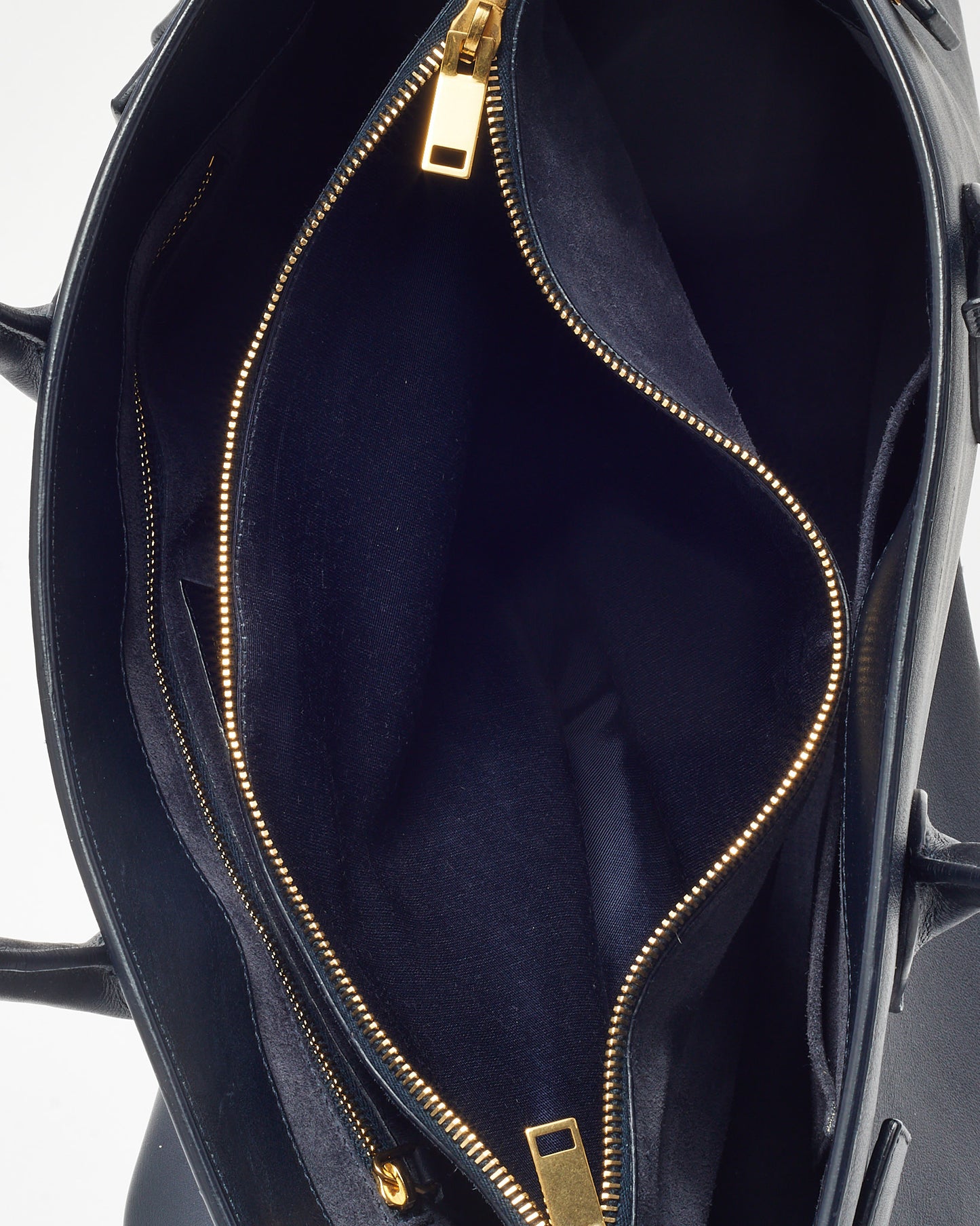 Saint Laurent Midnight Blue Calfskin Leather Large Sac de Jour Tote Bag