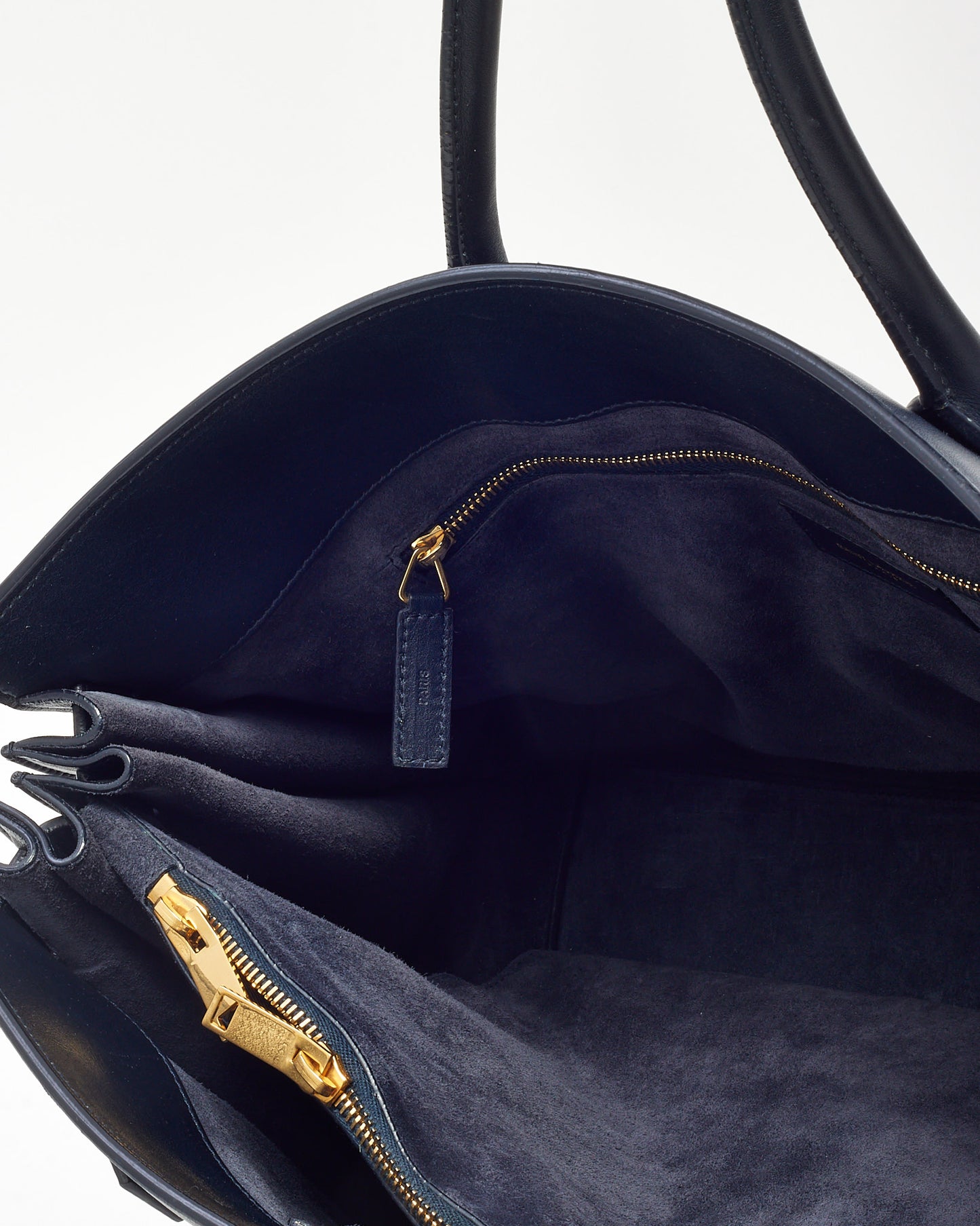 Saint Laurent Midnight Blue Calfskin Leather Large Sac de Jour Tote Bag