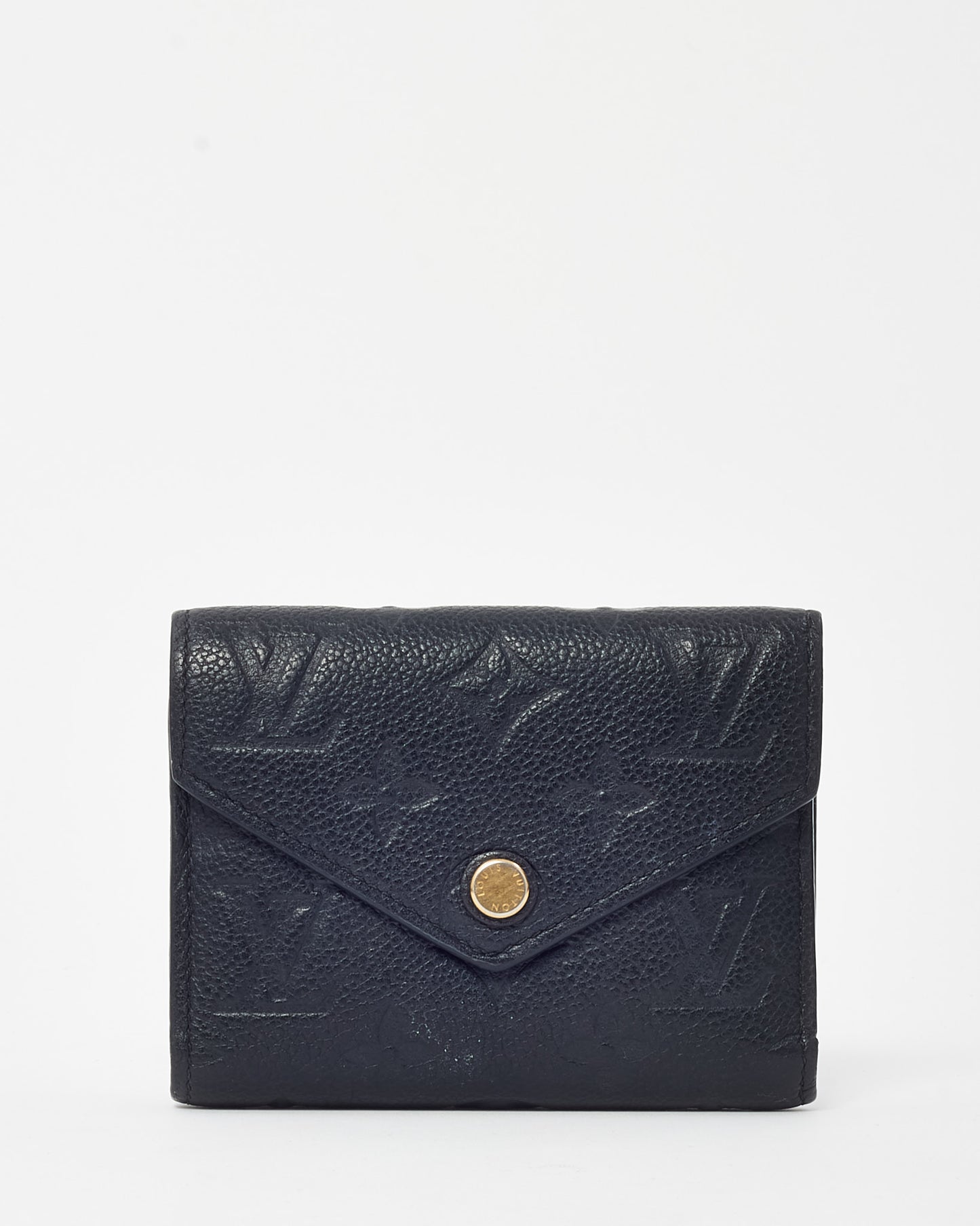 Louis Vuitton Black Monogram Empreinte Leather Victorine Wallet