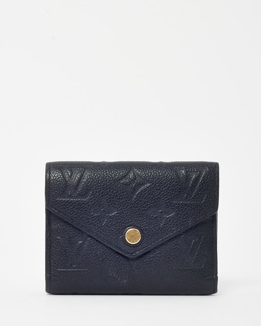 Louis Vuitton Black Monogram Empreinte Leather Victorine Wallet