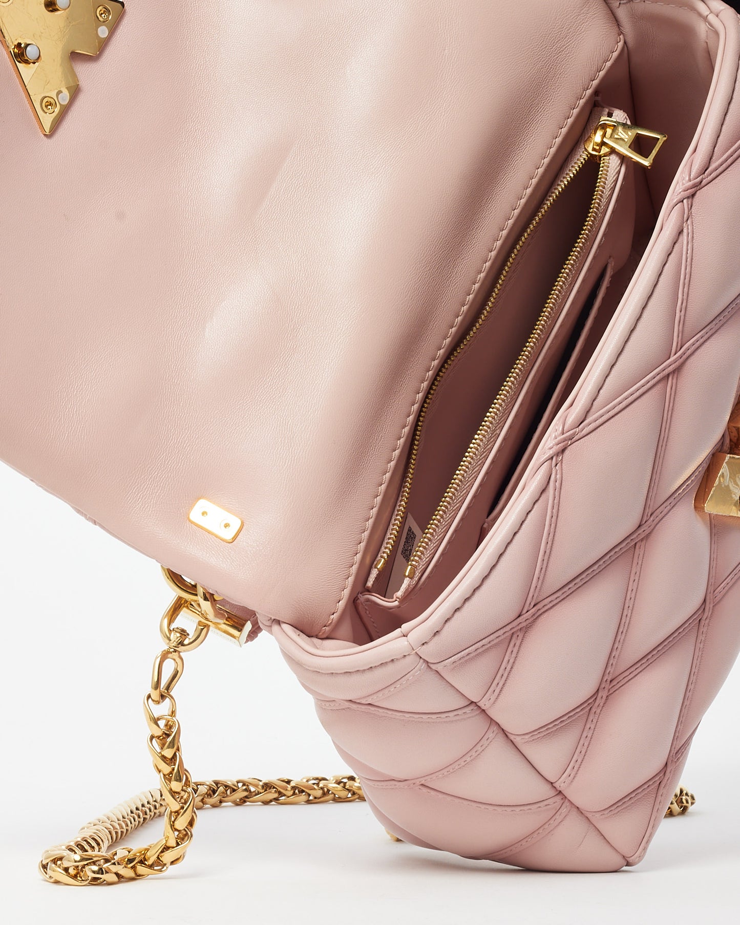 Louis Vuitton Rosabella Pink Lambskin Leather GO-14 MM Chain Shoulder Bag