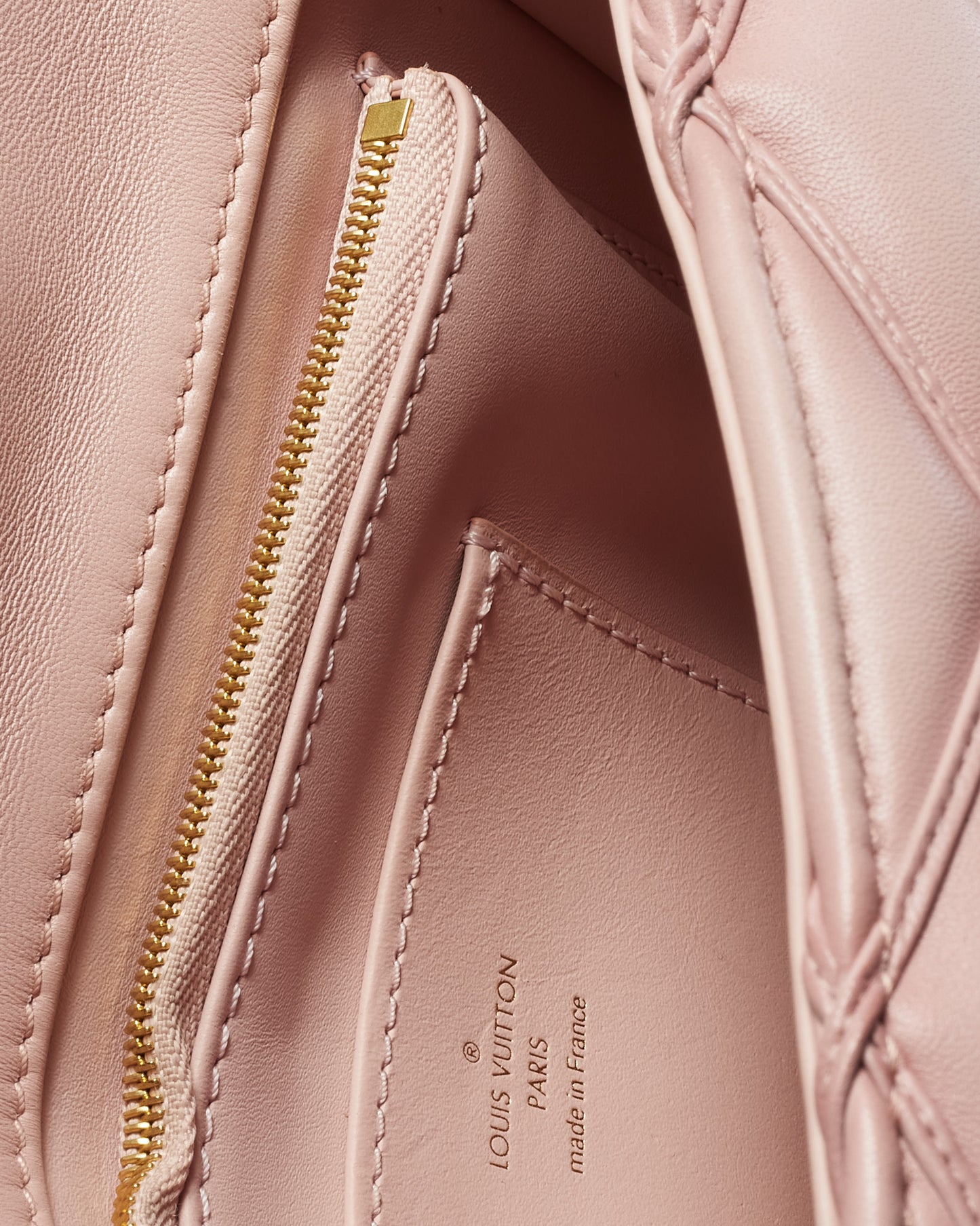 Louis Vuitton Rosabella Pink Lambskin Leather GO-14 MM Chain Shoulder Bag