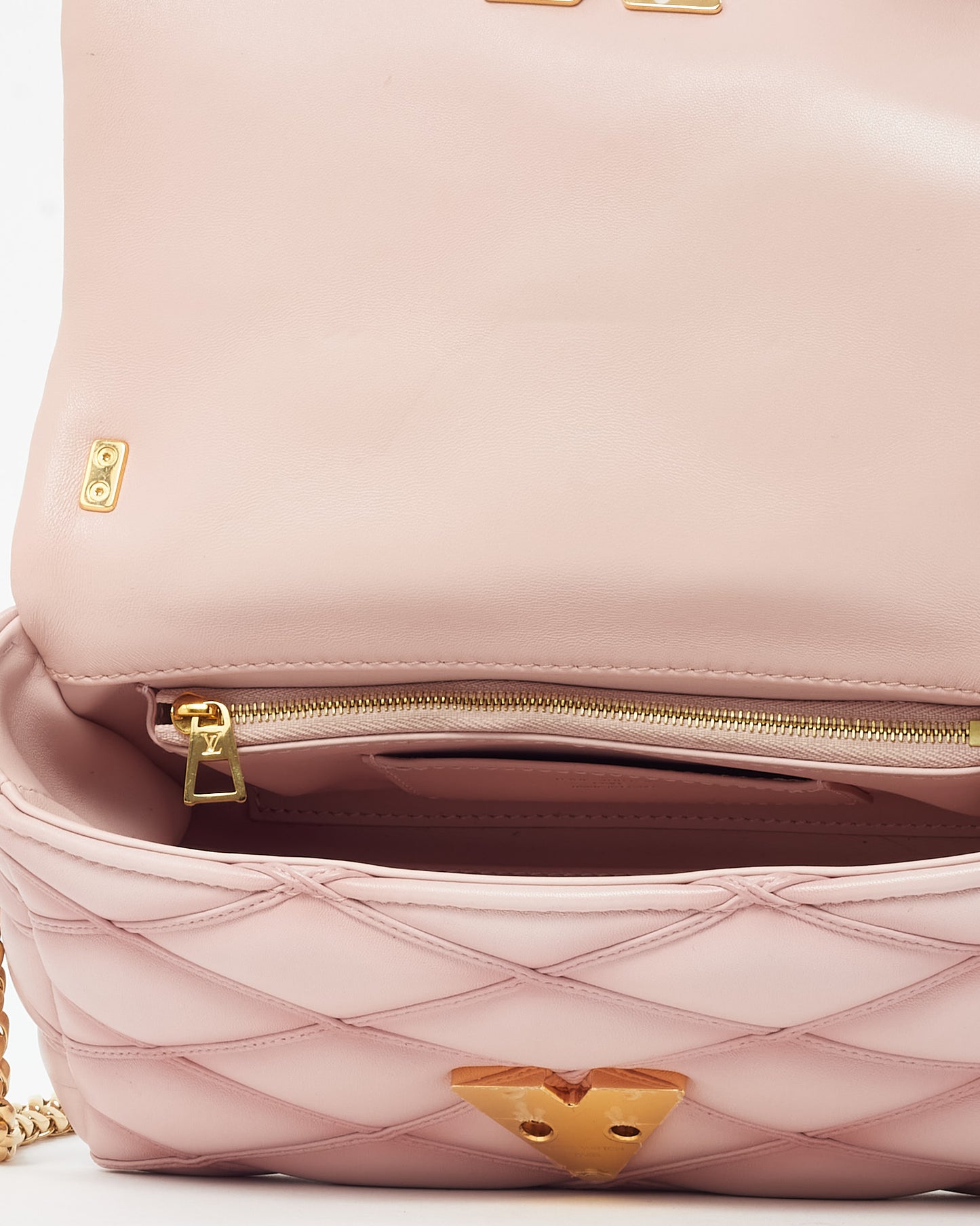 Louis Vuitton Rosabella Pink Lambskin Leather GO-14 MM Chain Shoulder Bag