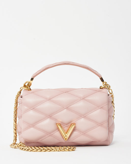 Louis Vuitton Rosabella Pink Lambskin Leather GO-14 MM Chain Shoulder Bag
