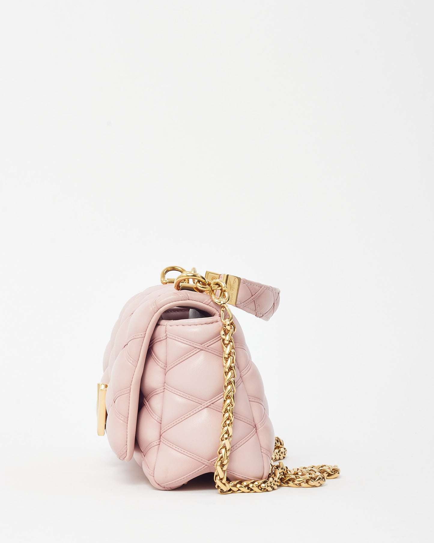 Louis Vuitton Rosabella Pink Lambskin Leather GO-14 MM Chain Shoulder Bag