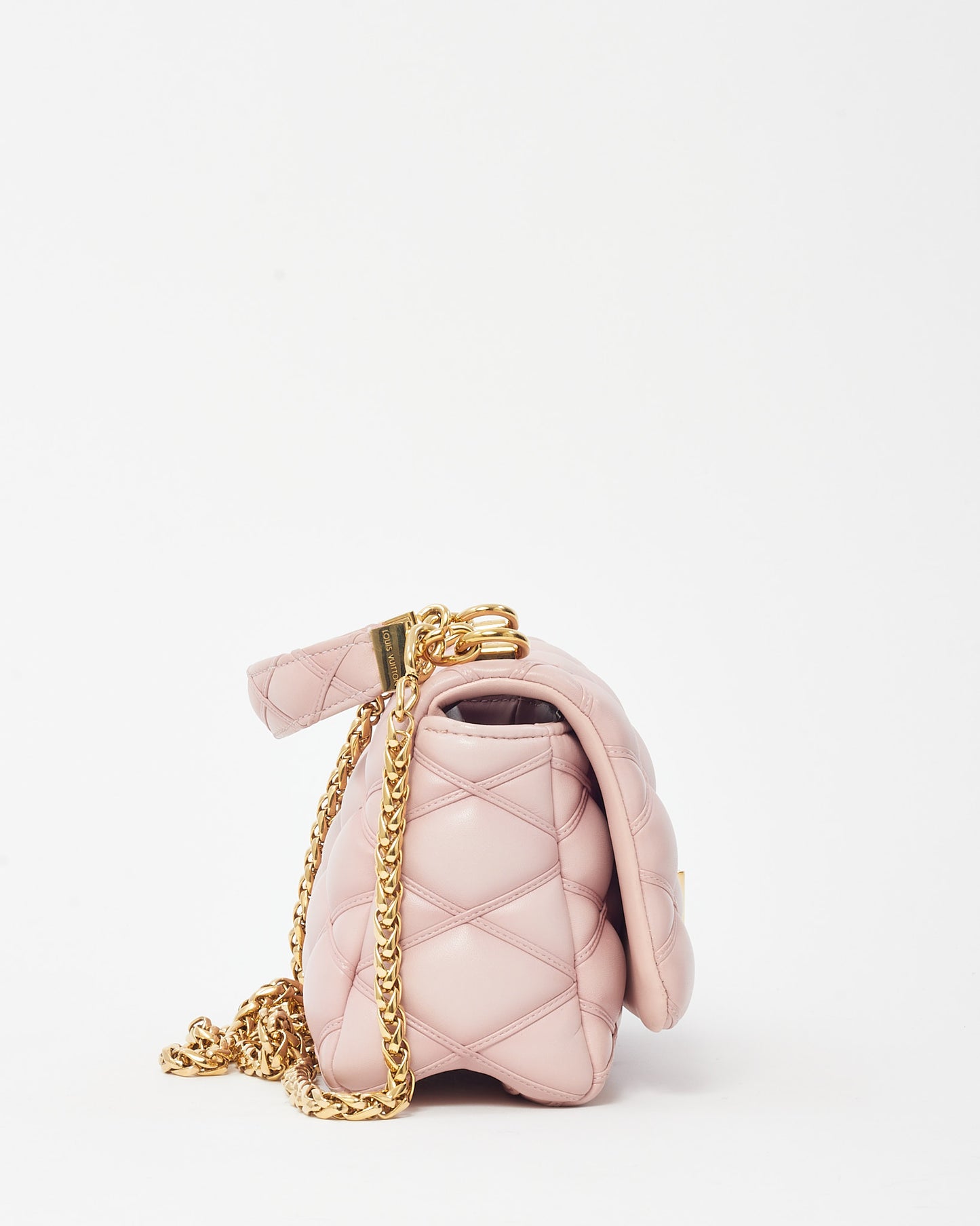 Louis Vuitton Rosabella Pink Lambskin Leather GO-14 MM Chain Shoulder Bag