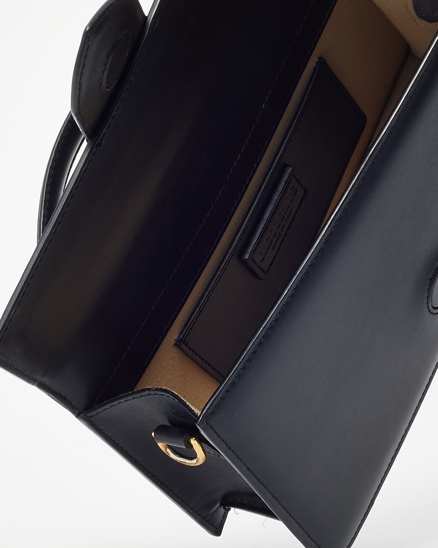 Jacquemus Black Leather Le Grand Bambino Bag with Strap