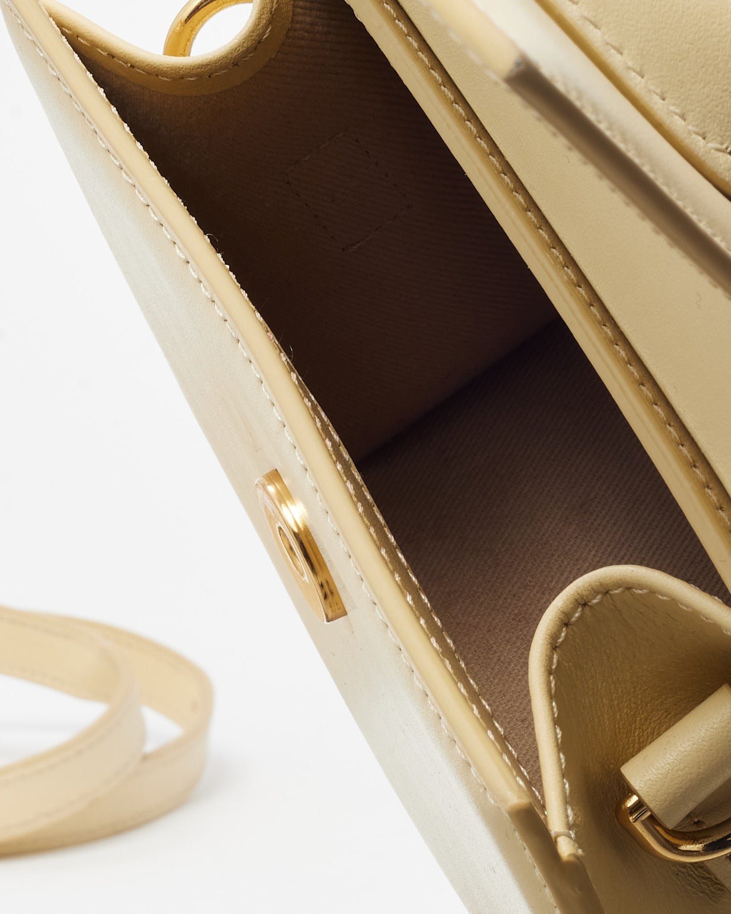 Jacquemus Beige Leather Le Chiquito Moyen Crossbody Bag