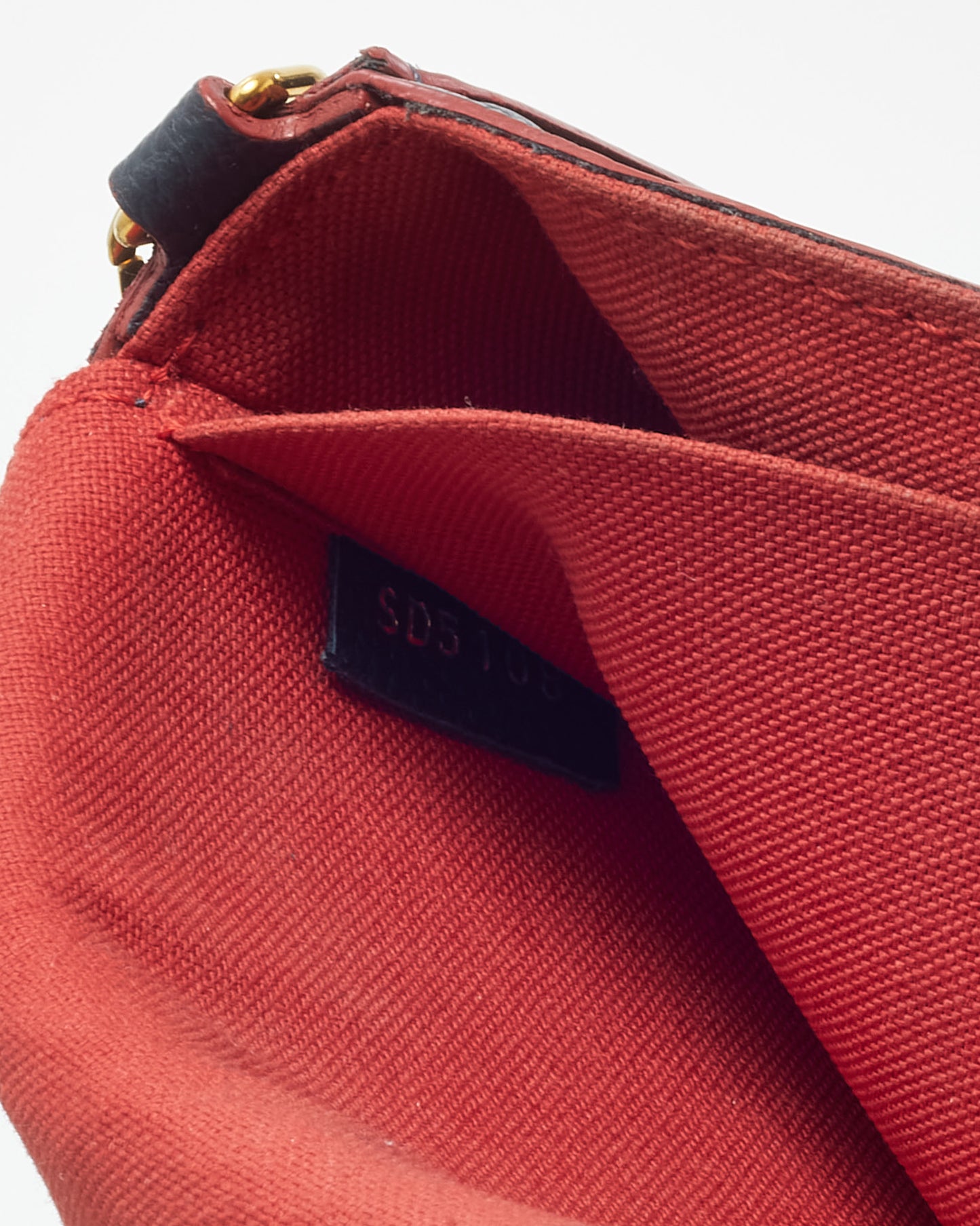 Louis Vuitton Navy Monogram Empreinte Leather with Red Trim Felicie Pochette Crossbody Bag