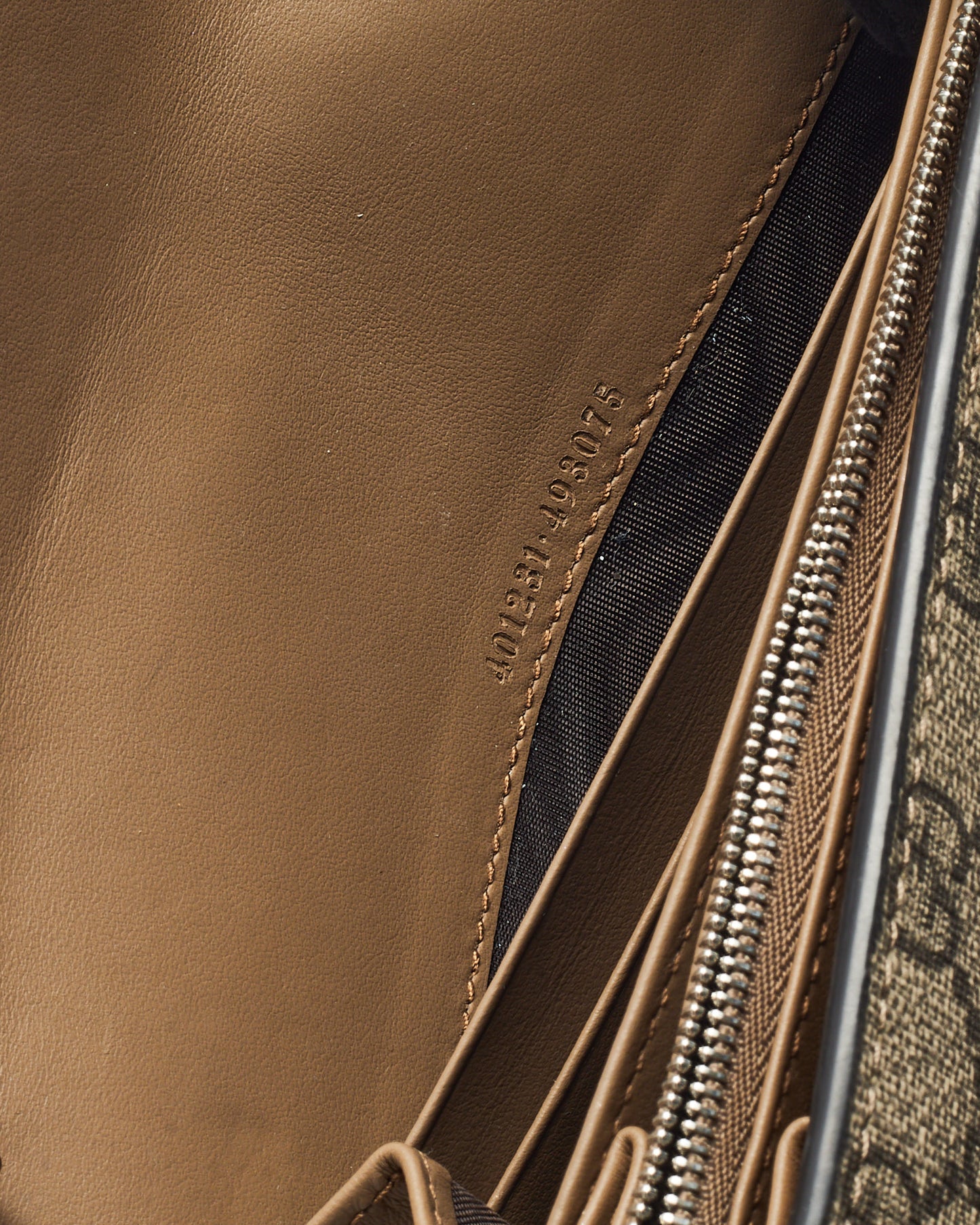 Gucci Beige & Ebony Monogram GG Supreme Canvas Dionysus WOC Crossbody Bag