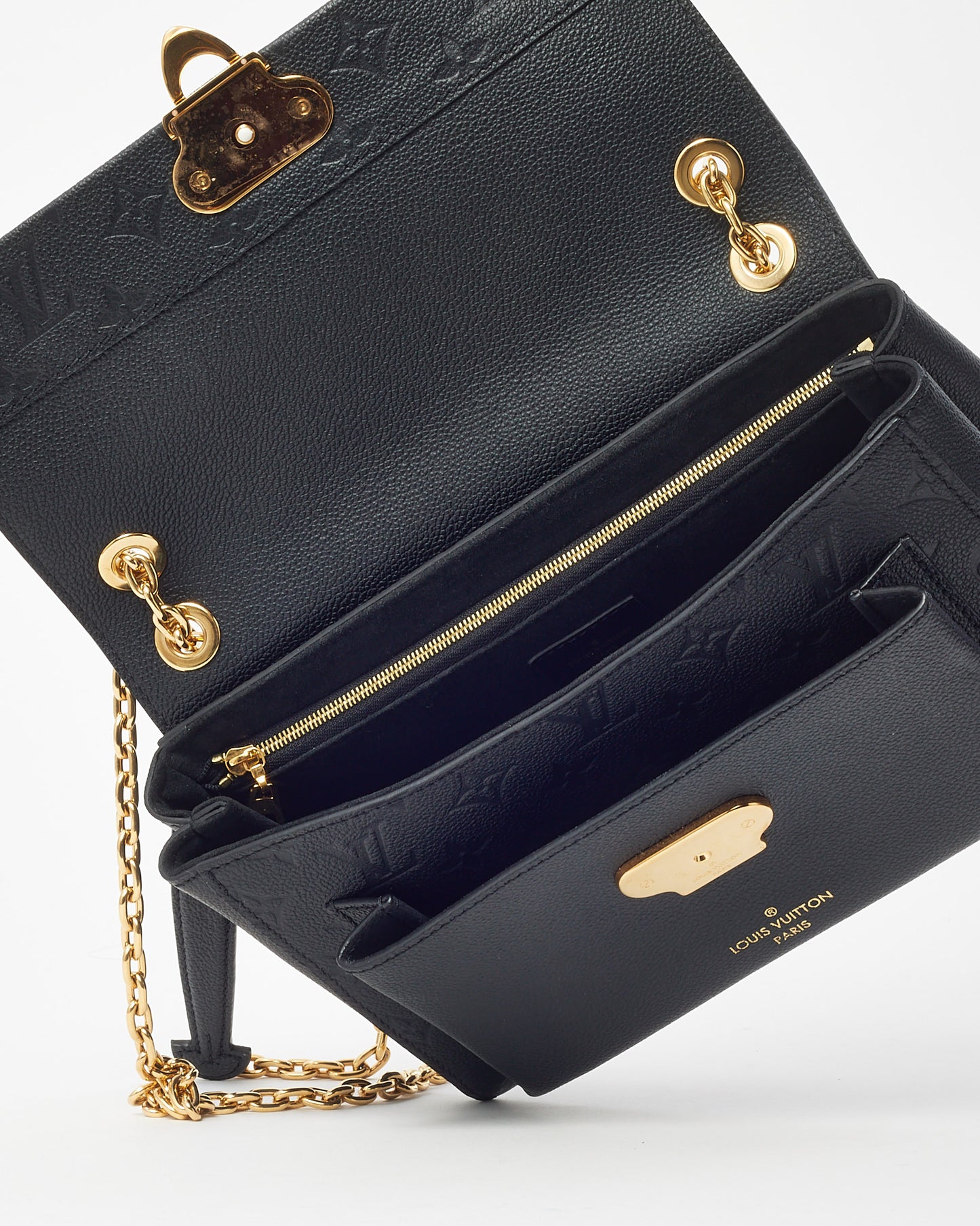 Louis Vuitton Black Monogram Empreinte Leather Vavin PM Shoulder Bag