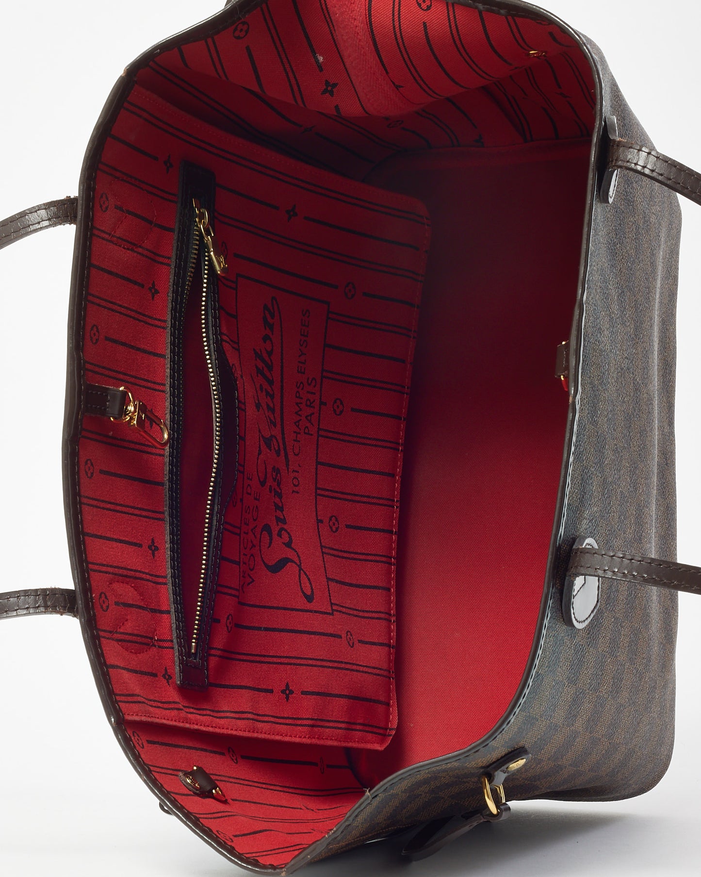 Louis Vuitton Damier Coated Canvas Neverfull GM Bag with No Pouch