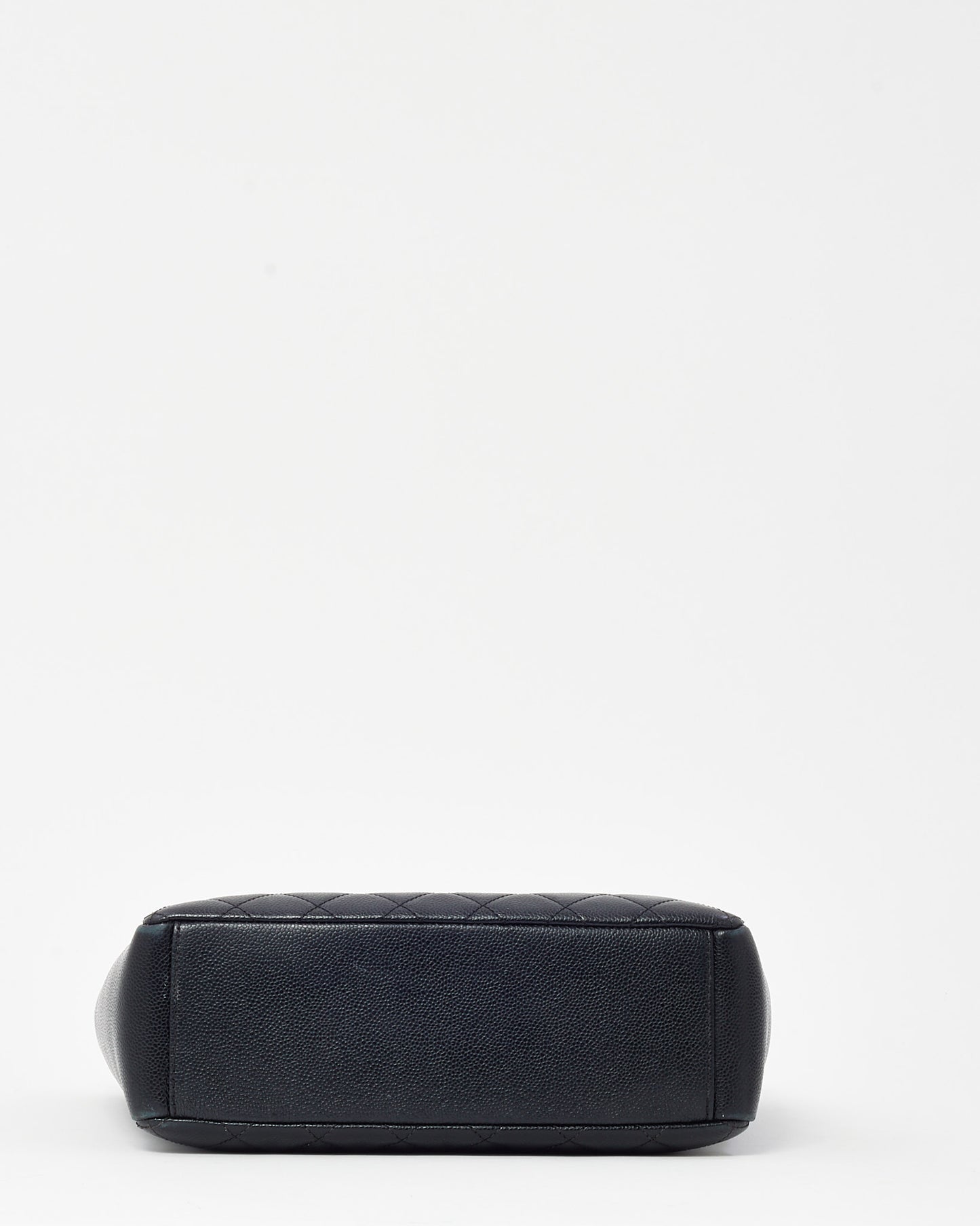 Chanel Black Caviar Quilted Leather Vertical GST Shopping Tote SHW