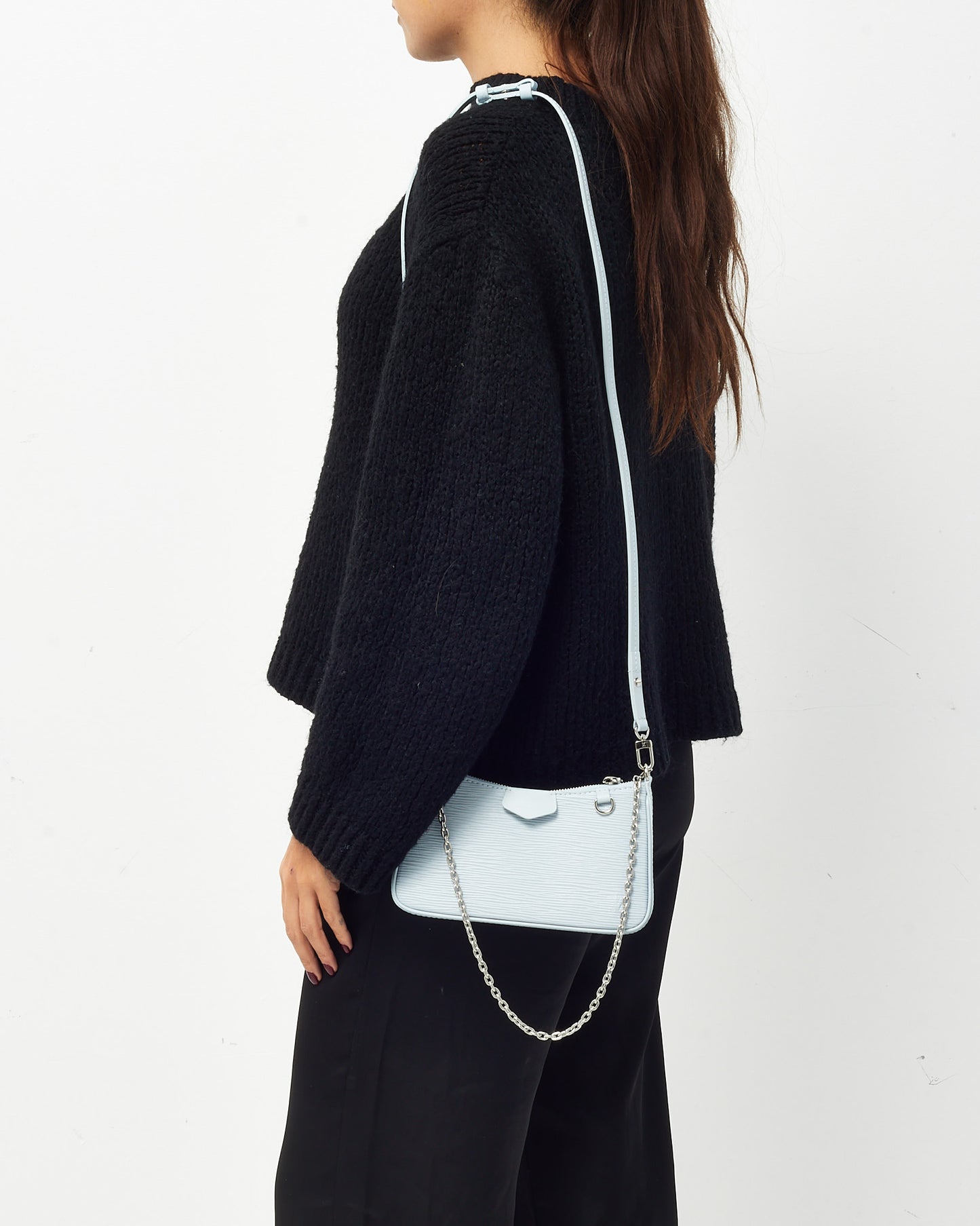 Louis Vuitton Baby Blue Epi Leather Easy Pouch On Strap Bag