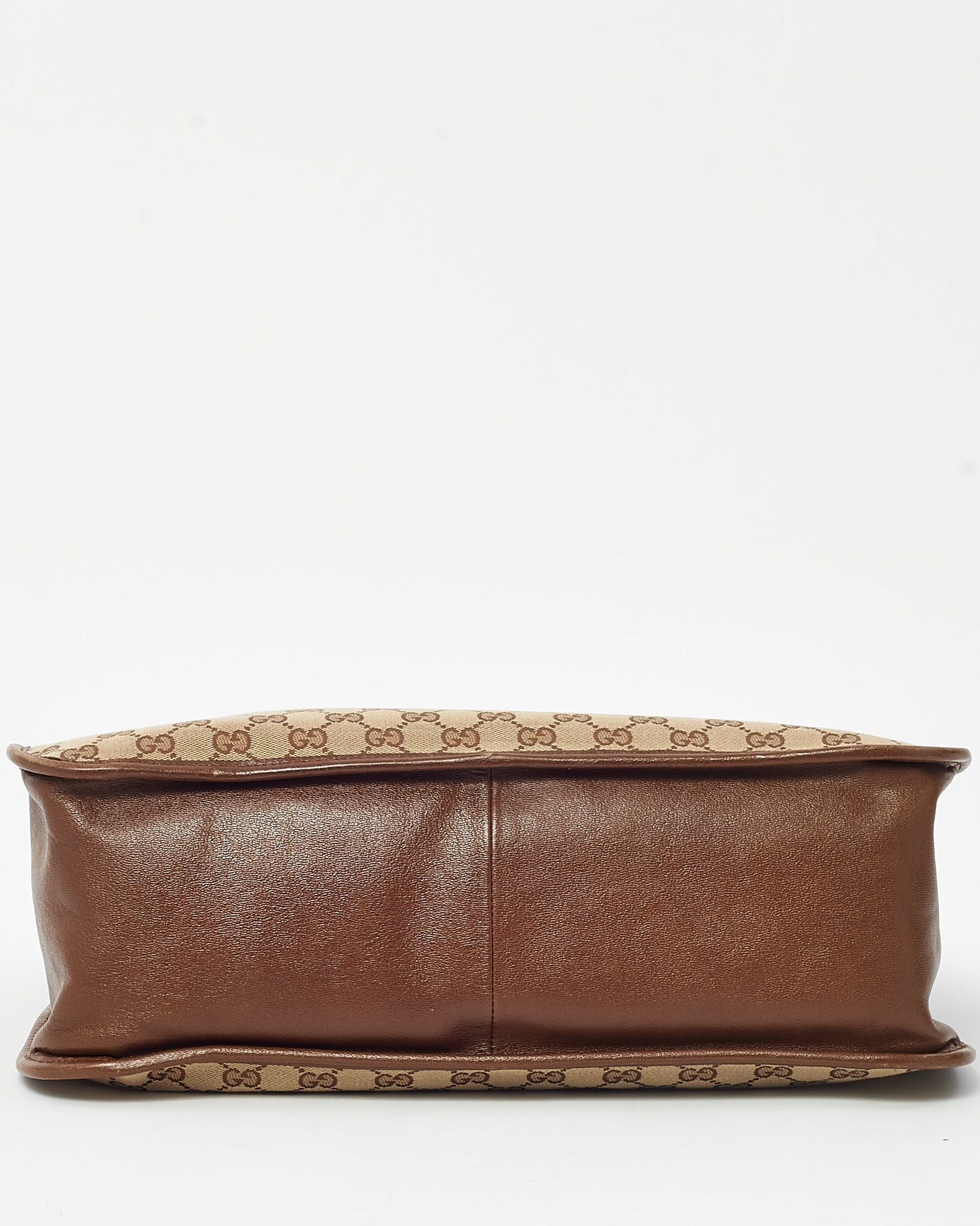 Gucci Beige and Brown GG Monogram Canvas Horsebit 1955 Tote Bag