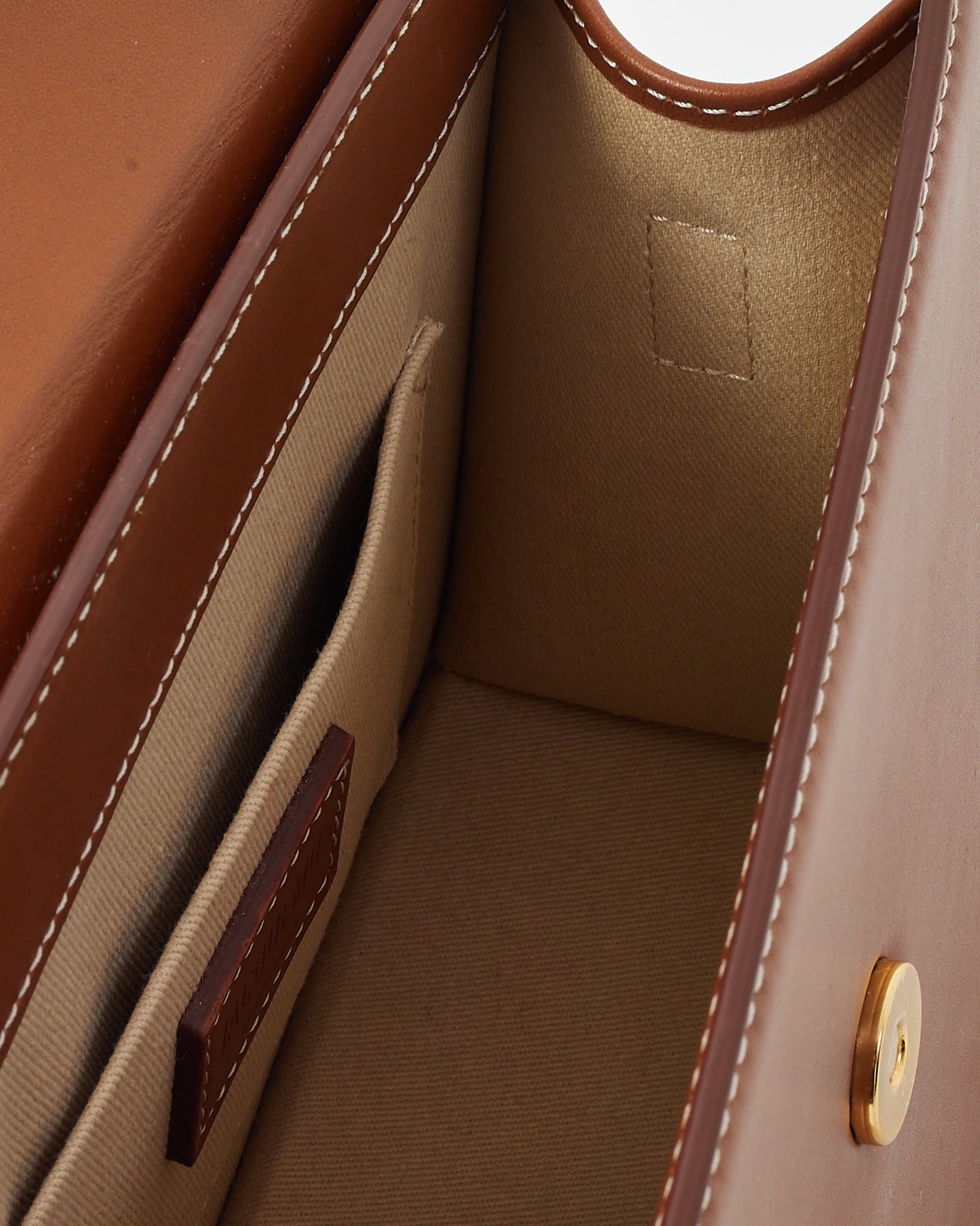 Jacquemus Brown Tan Leather "Le Grand Chiquito" Bag w/ Strap