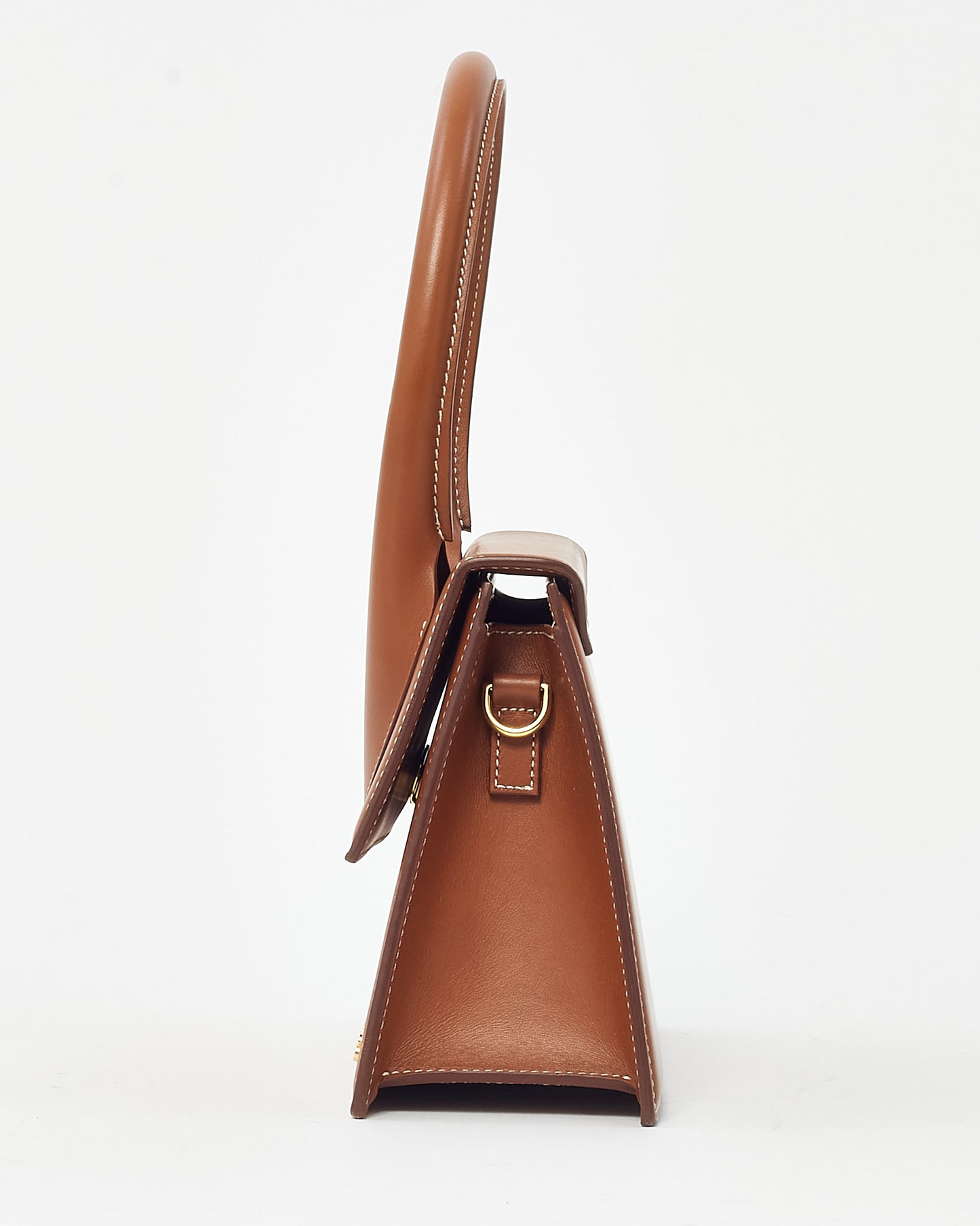 Jacquemus Brown Tan Leather "Le Grand Chiquito" Bag w/ Strap