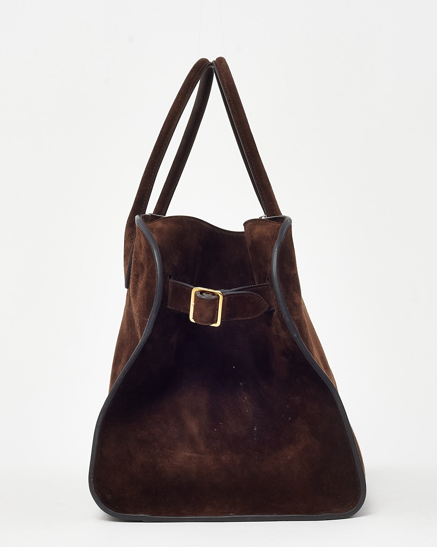 The Row Brown Suede Soft Margaux 15 Bag