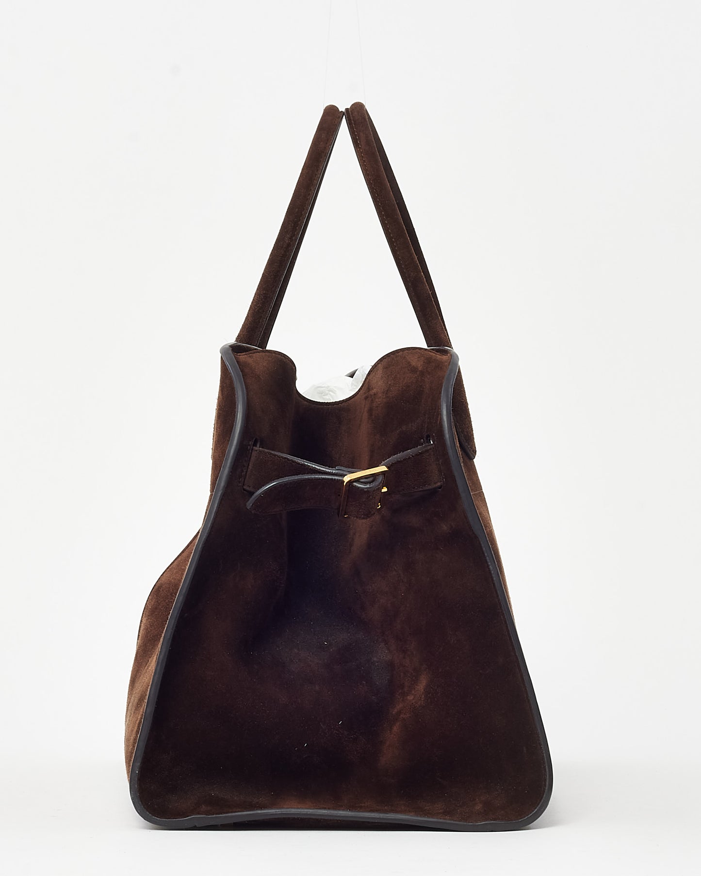 The Row Brown Suede Soft Margaux 15 Bag