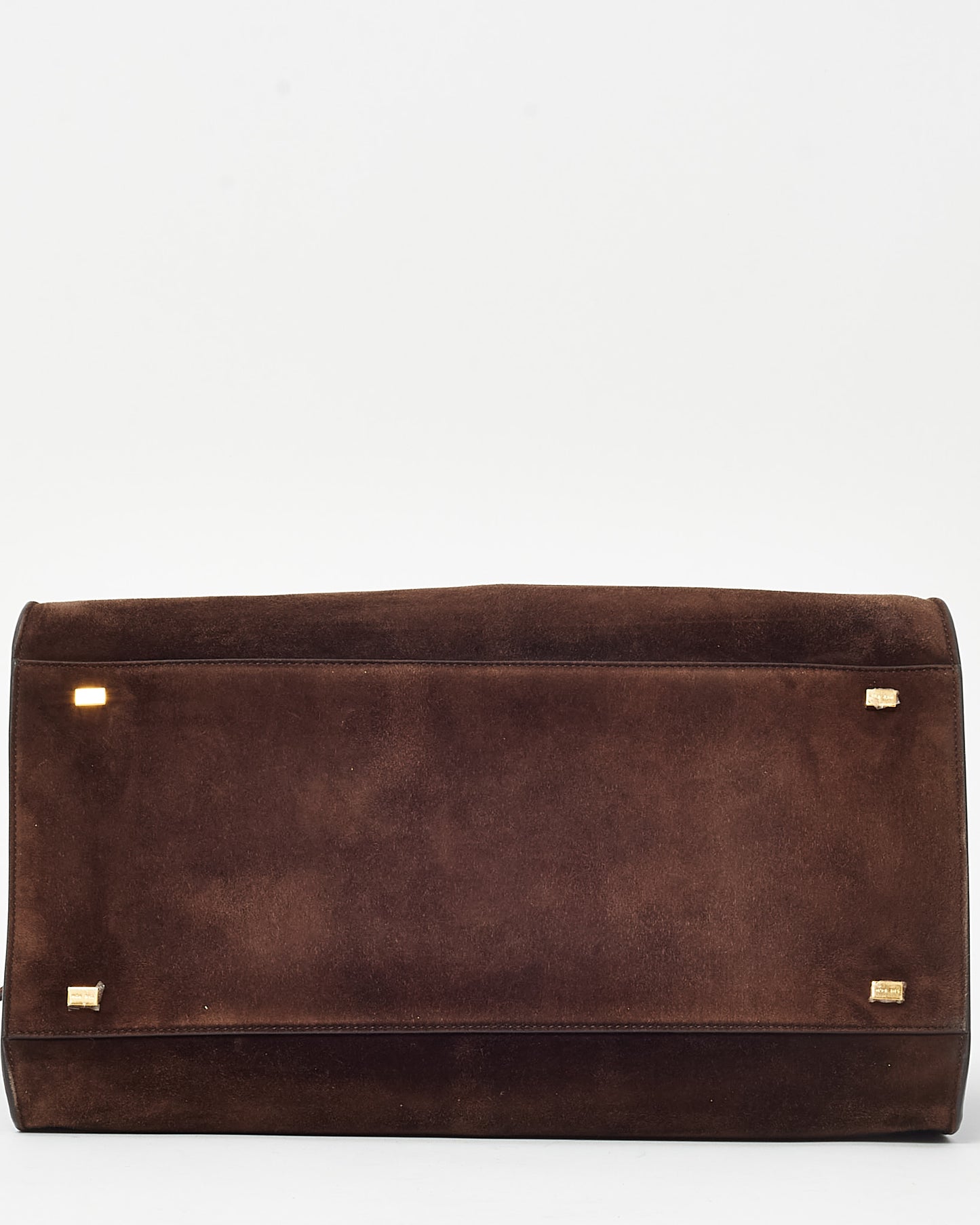 The Row Brown Suede Soft Margaux 15 Bag